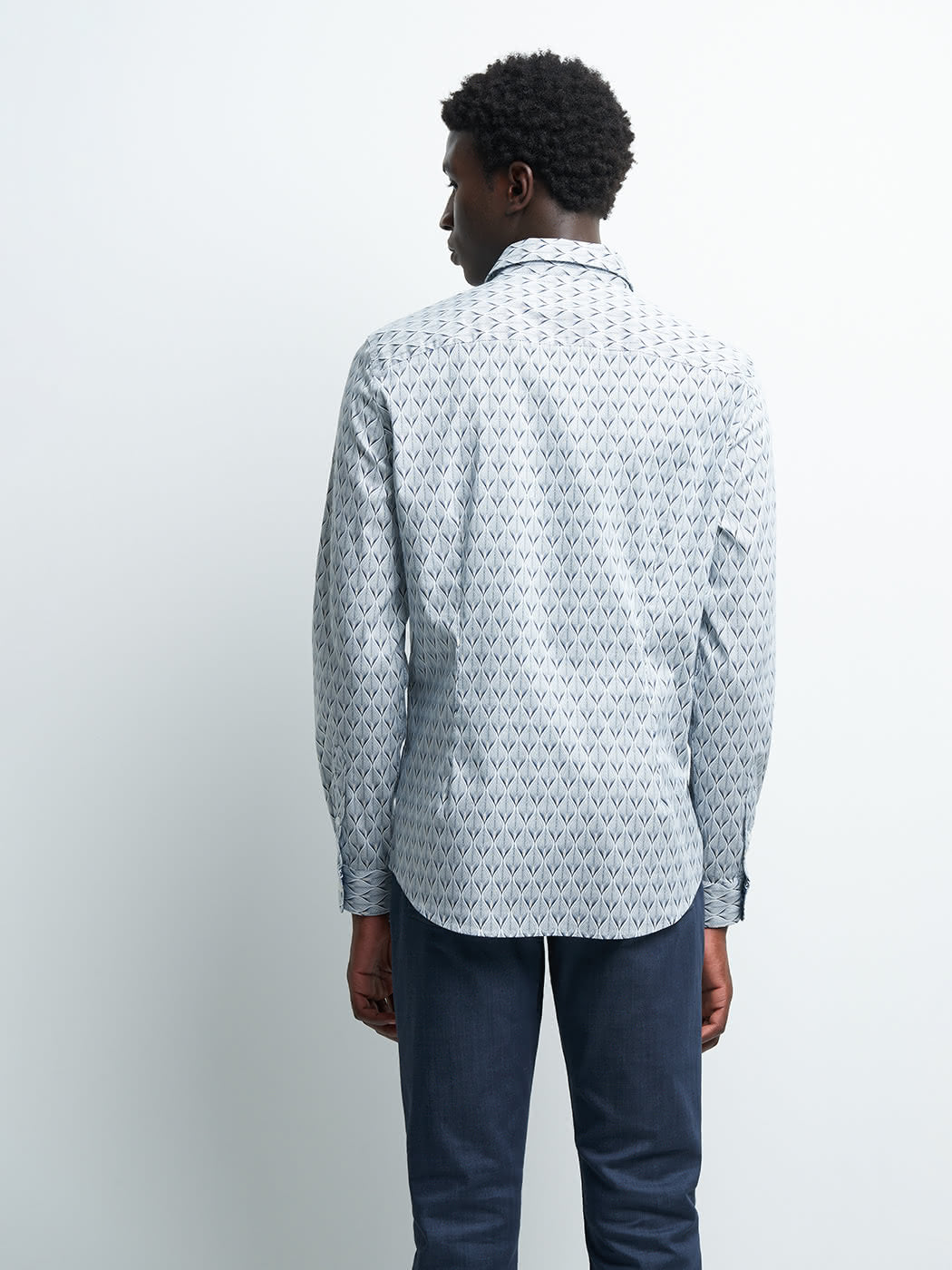 Chemise extra-slim stretch géométrique - DEVRED 1902