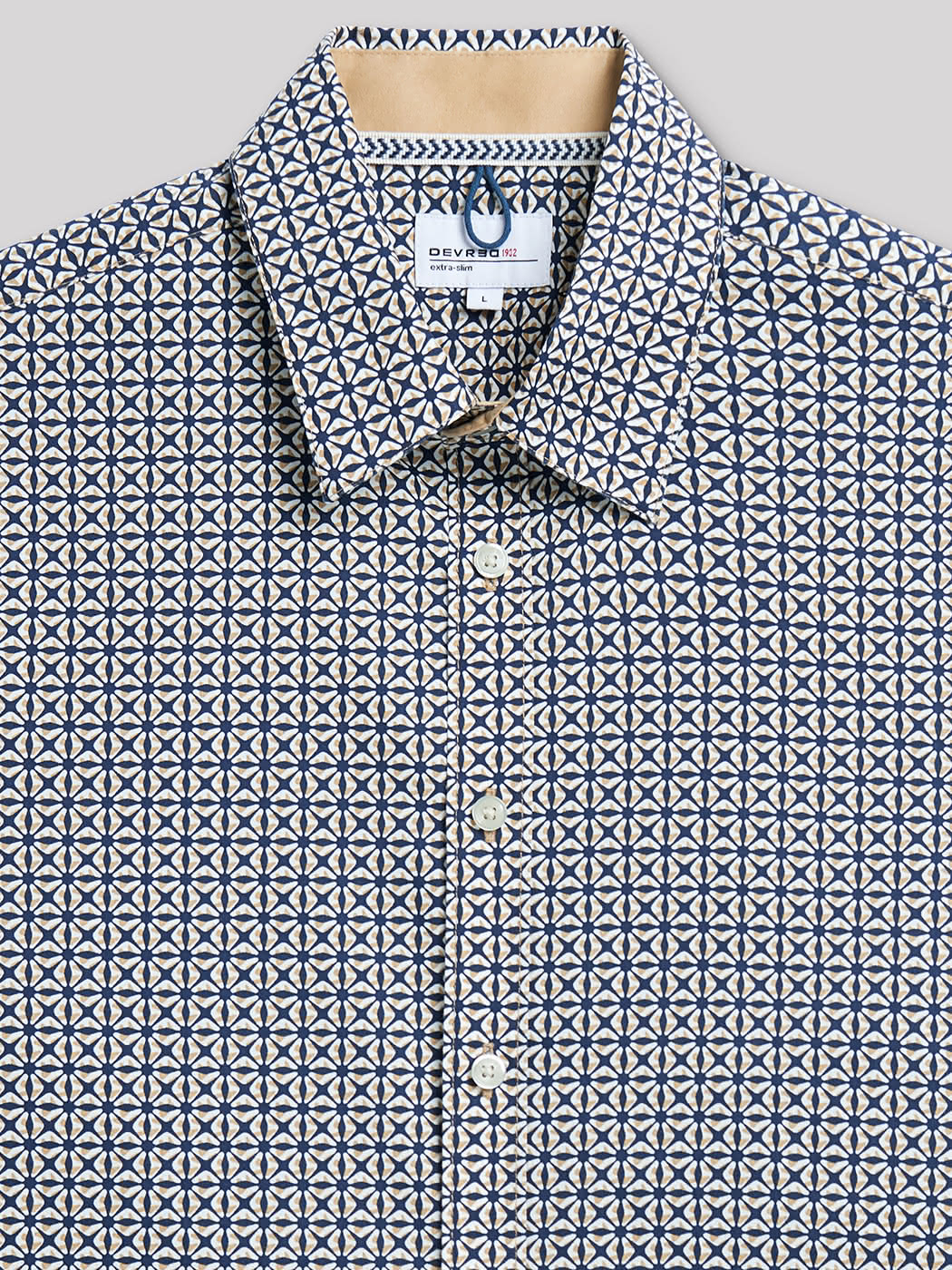 Chemise extra-slim stretch géométrique - DEVRED 1902