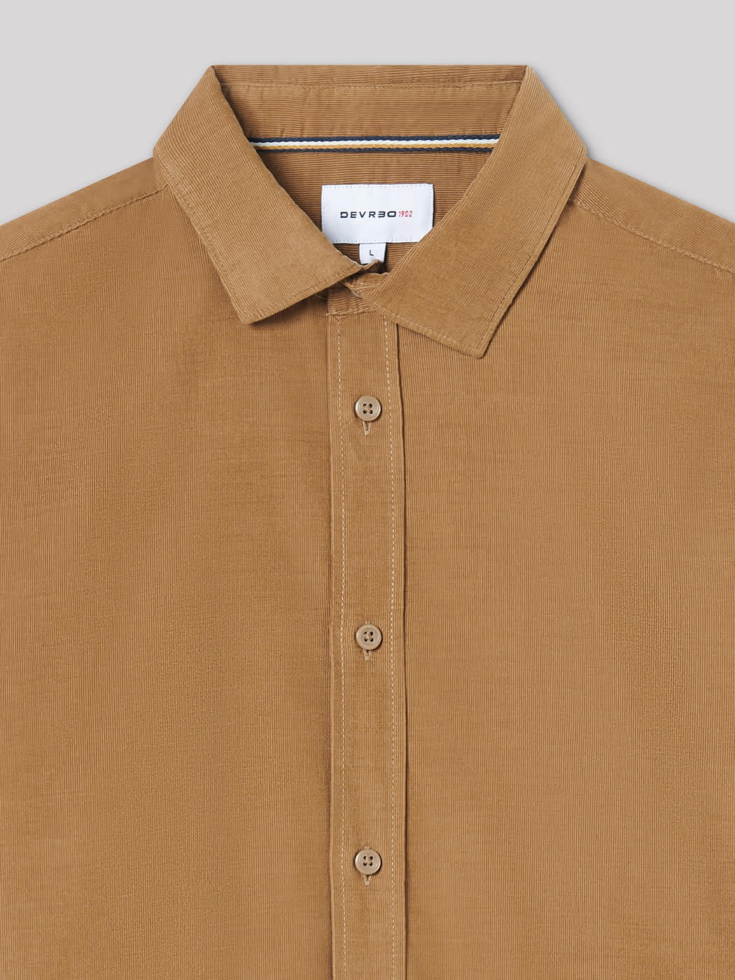 Chemise slim en velours unie - DEVRED 1902