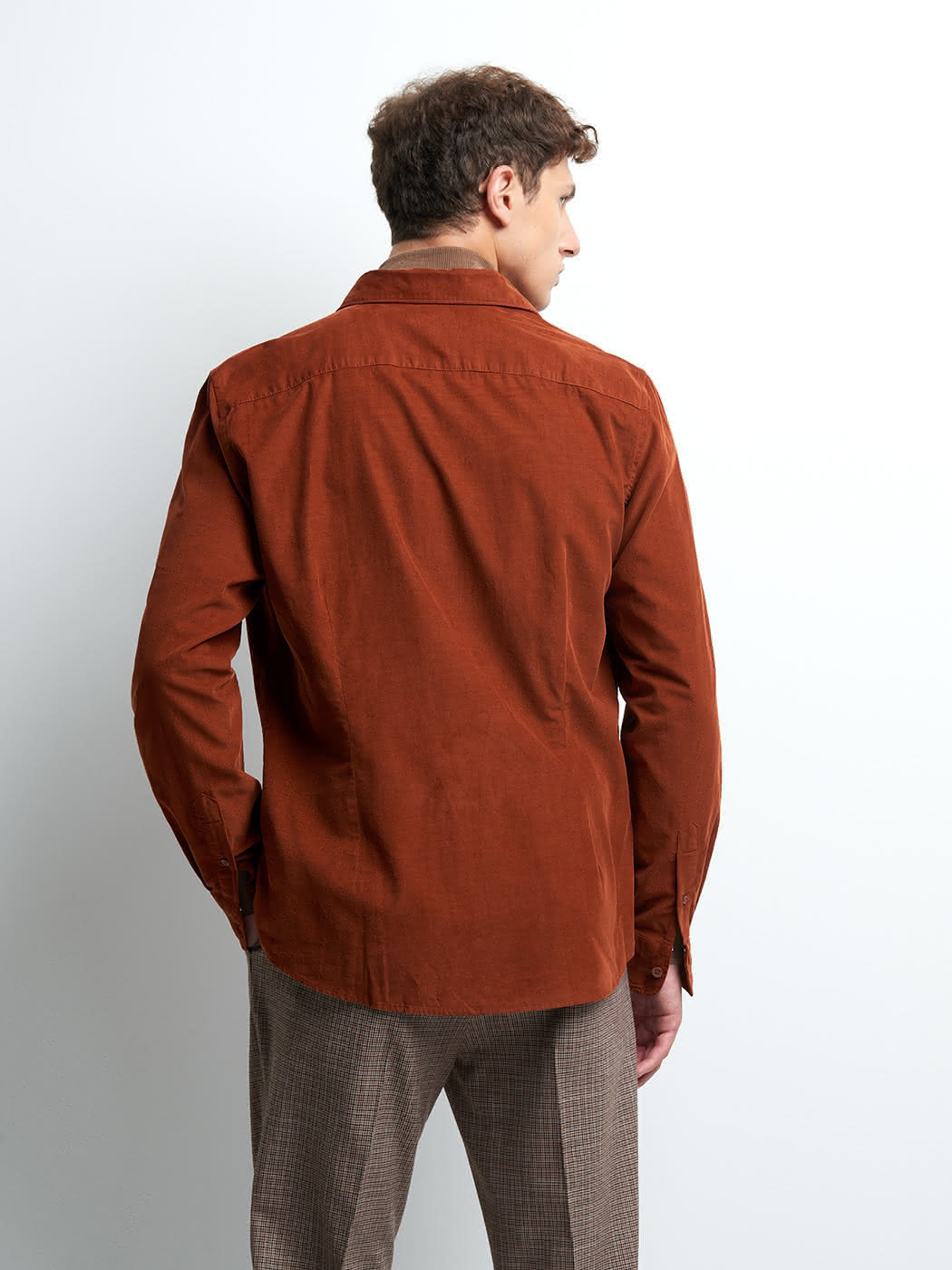 Chemise slim en velours unie - DEVRED 1902