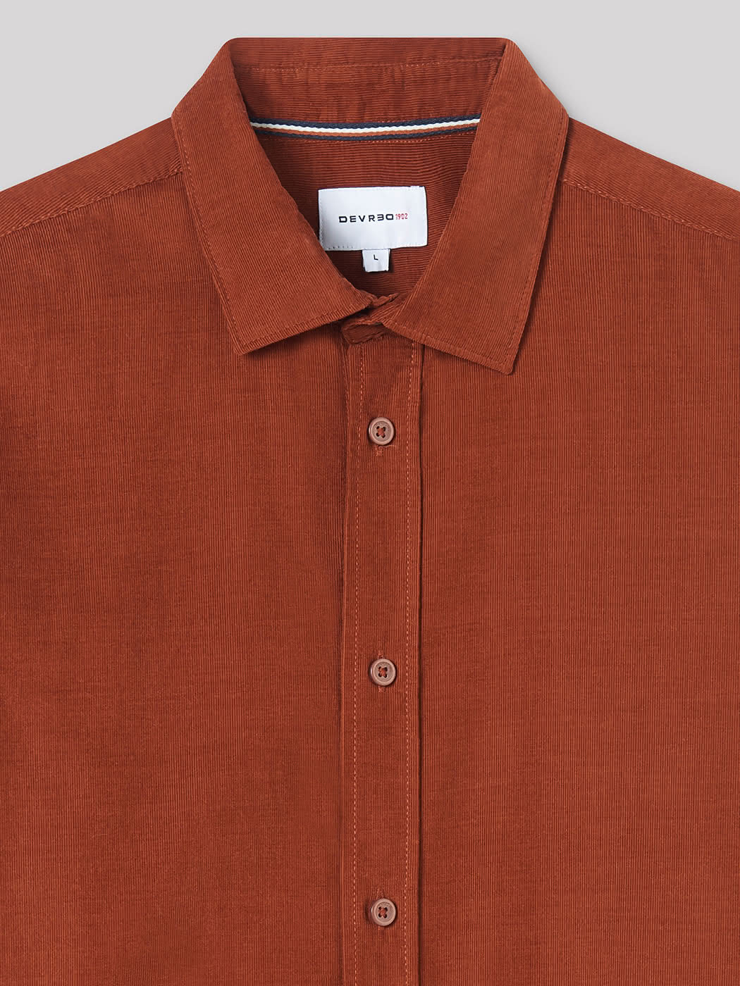 Chemise slim en velours unie - DEVRED 1902