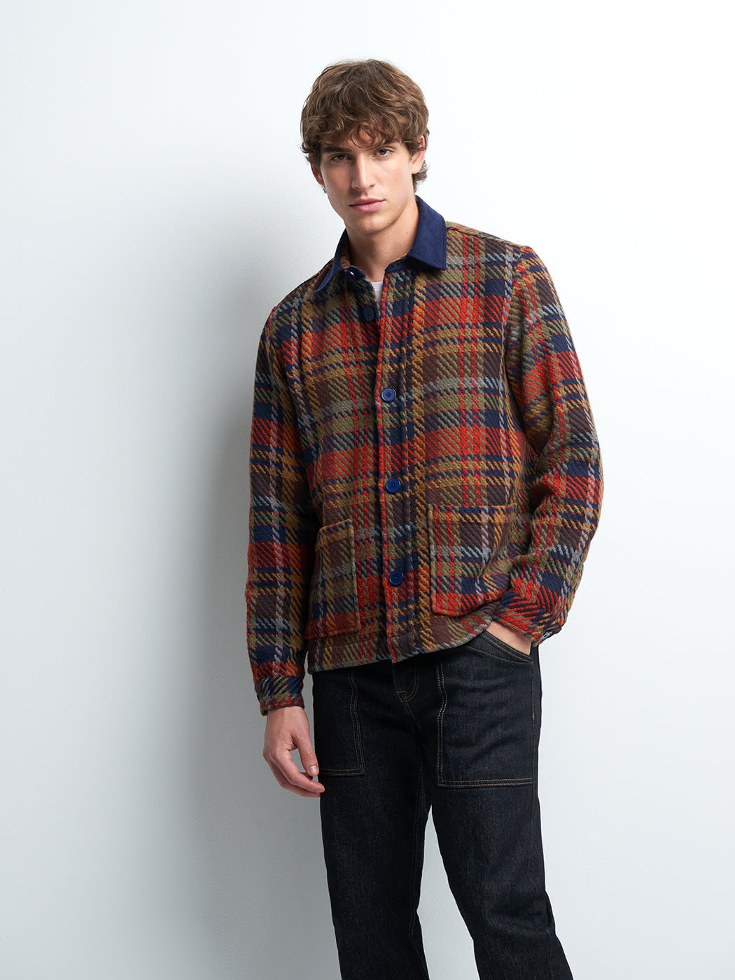 Chemise regular en jacquard à carreaux - DEVRED 1902