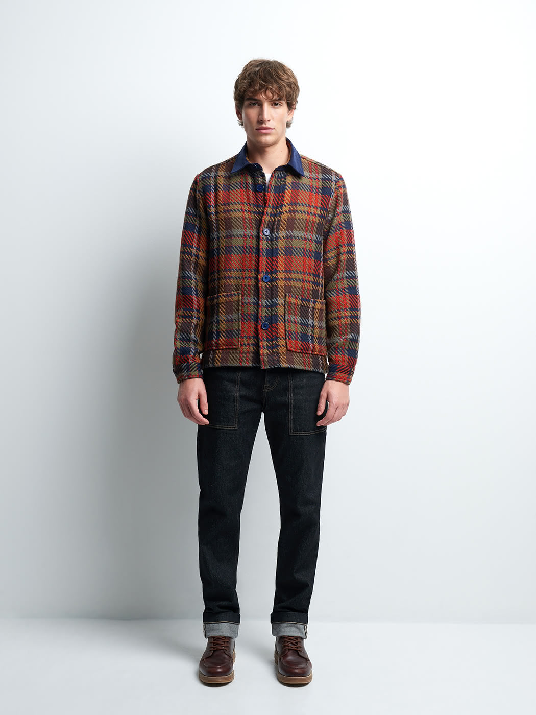 Chemise regular en jacquard à carreaux - DEVRED 1902