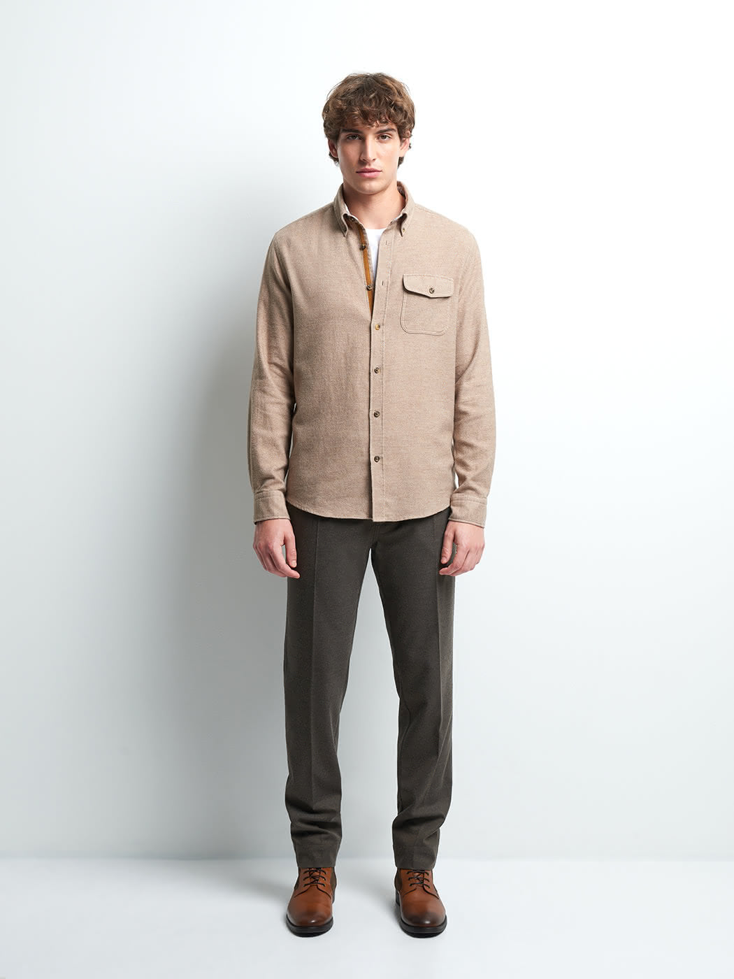 Chemise slim faux uni - DEVRED 1902