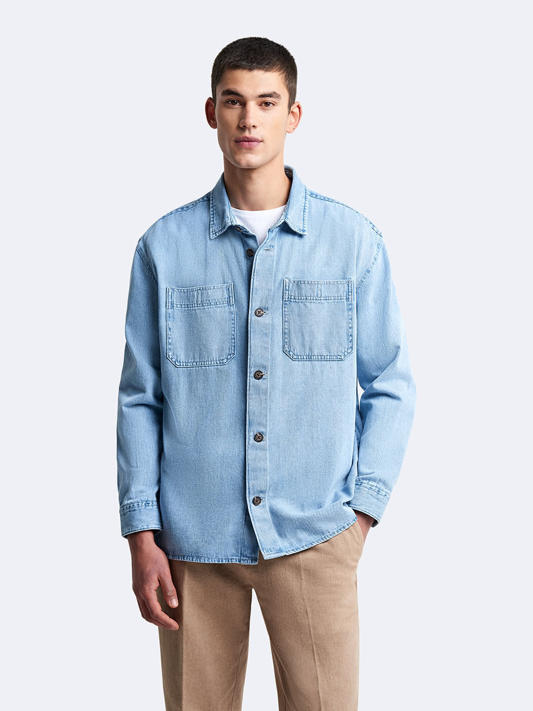 Chemise regular en denim unie - DEVRED 1902