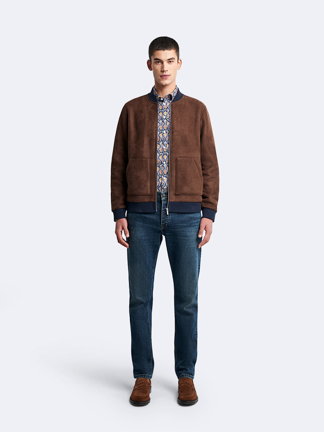 Chemise extra-slim stretch fleurie - DEVRED 1902
