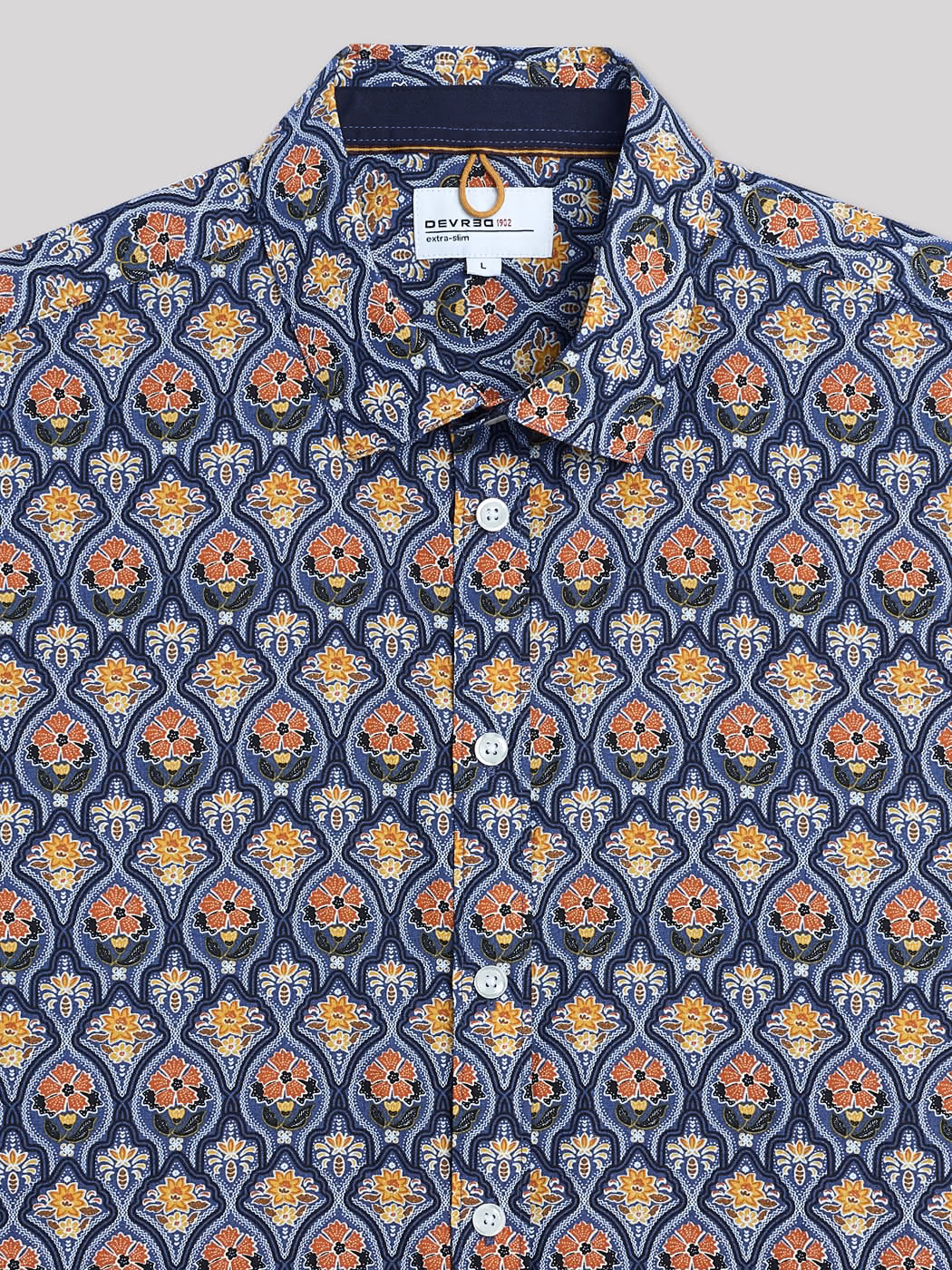 Chemise extra-slim stretch fleurie - DEVRED 1902