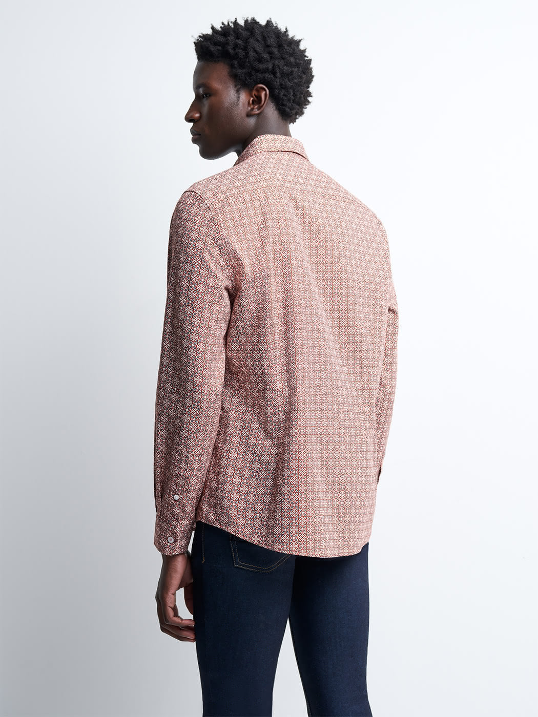 Chemise slim en twill géométrique - DEVRED 1902
