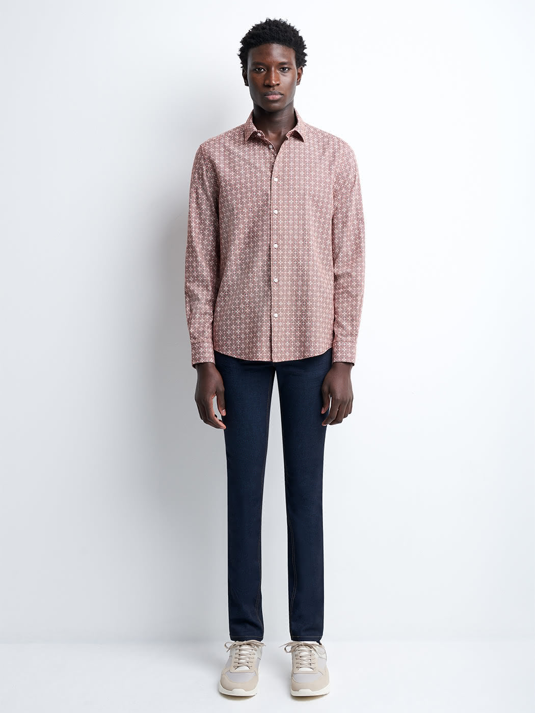 Chemise slim en twill géométrique - DEVRED 1902