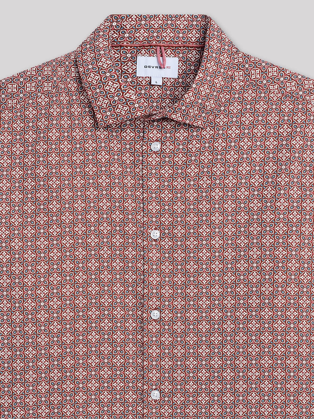 Chemise slim en twill géométrique - DEVRED 1902
