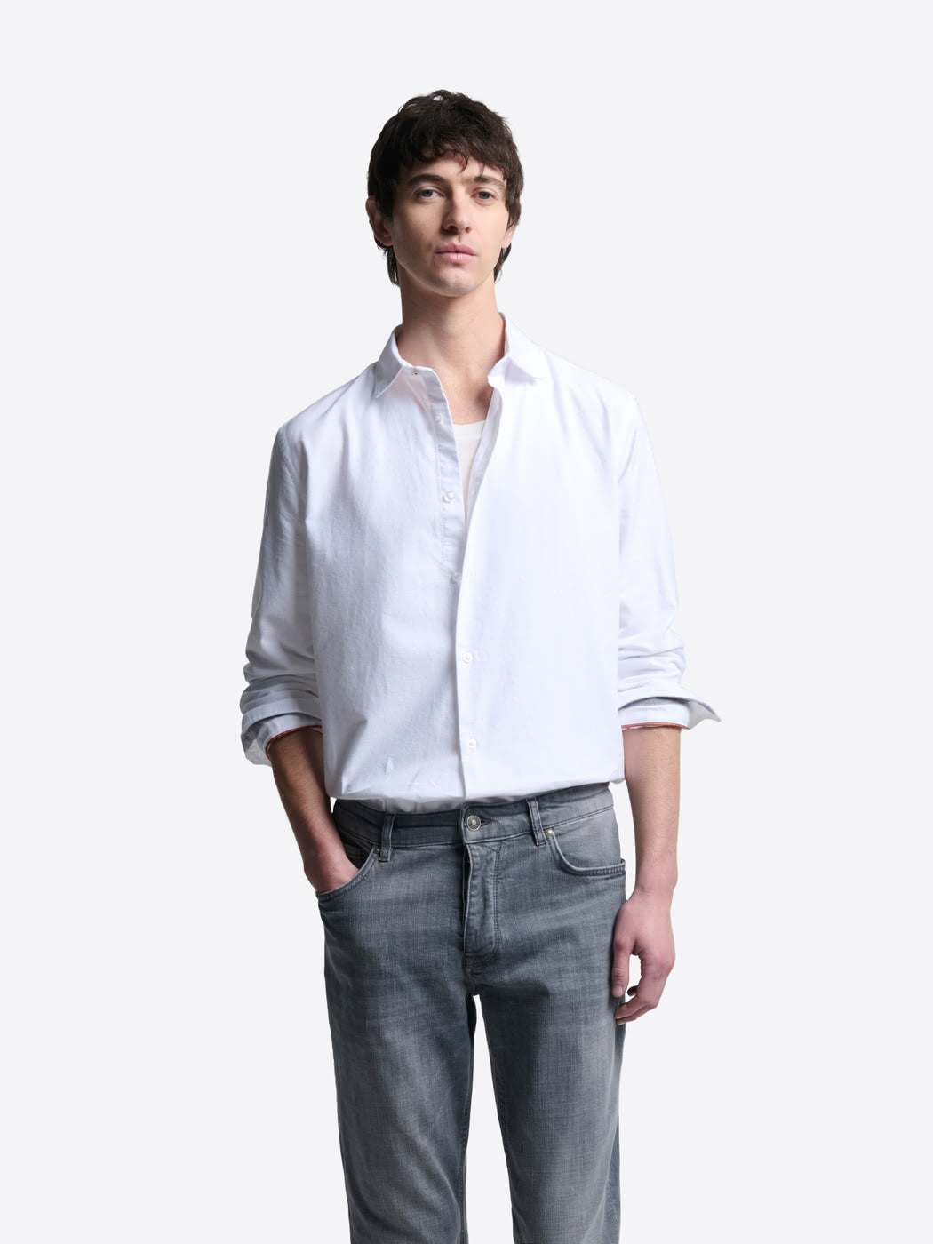 Chemise slim en coton bio unie - DEVRED 1902