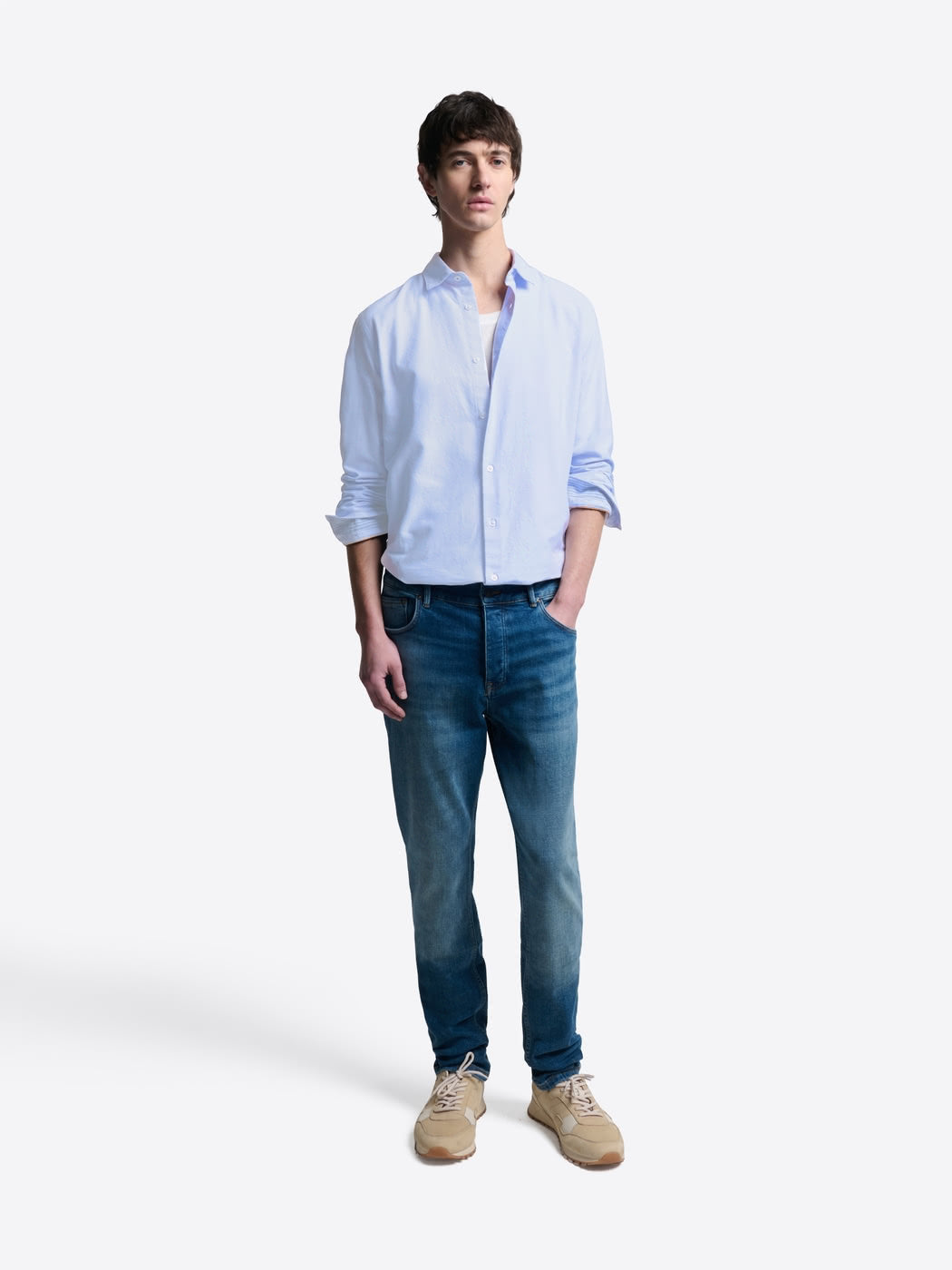 Chemise slim en coton bio unie - DEVRED 1902