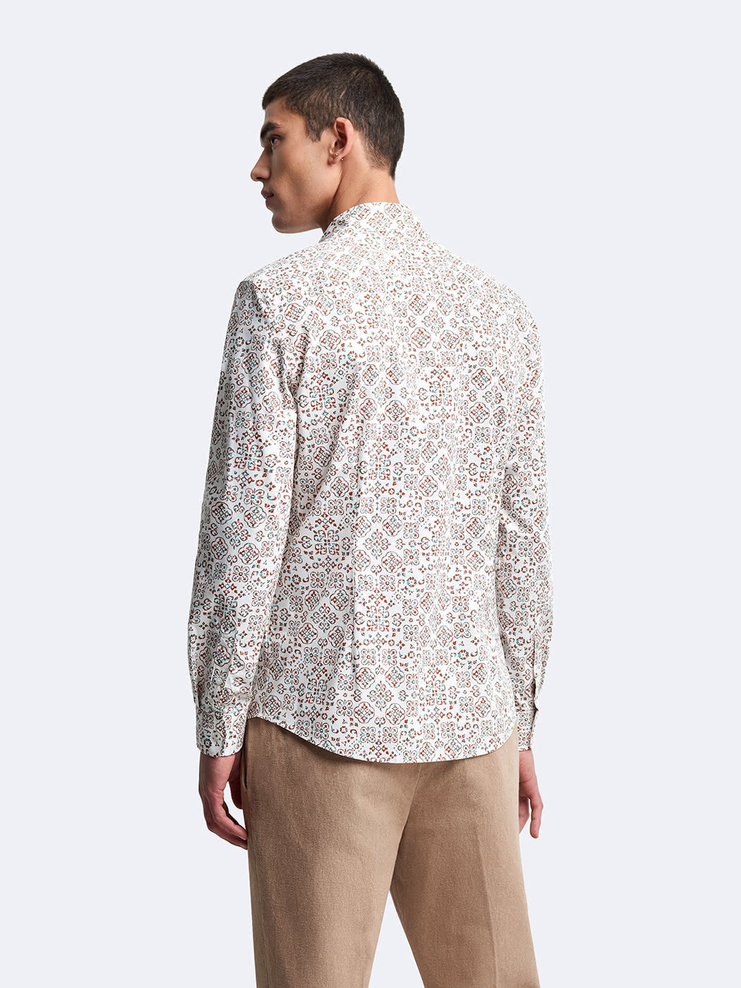 Chemise extra-slim stretch géométrique - DEVRED 1902