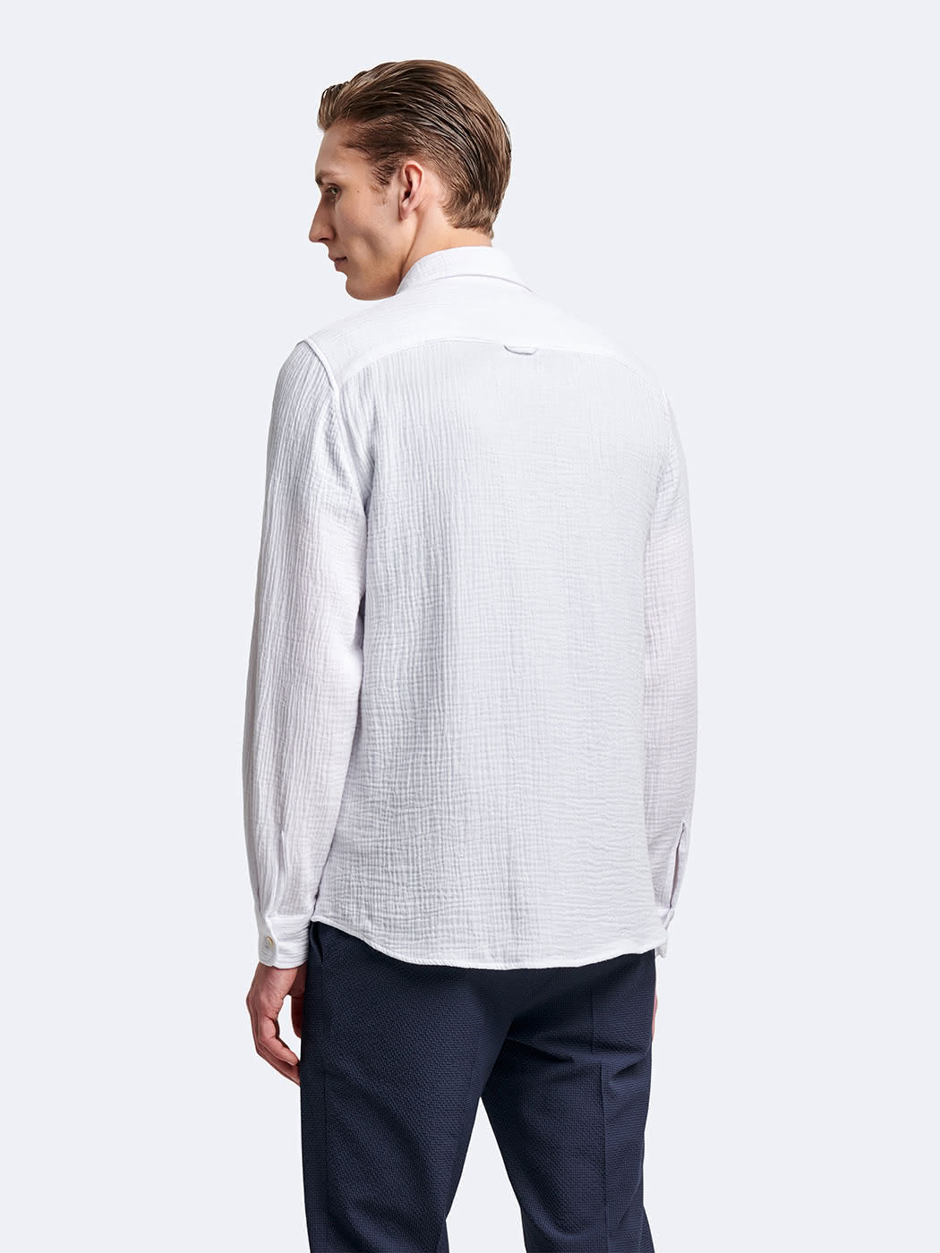 Chemise slim en gaze de coton unie - DEVRED 1902