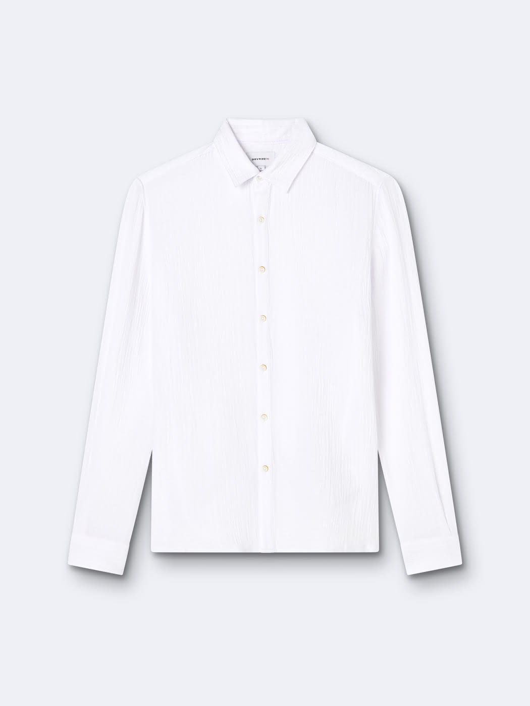 Chemise slim en gaze de coton unie - DEVRED 1902