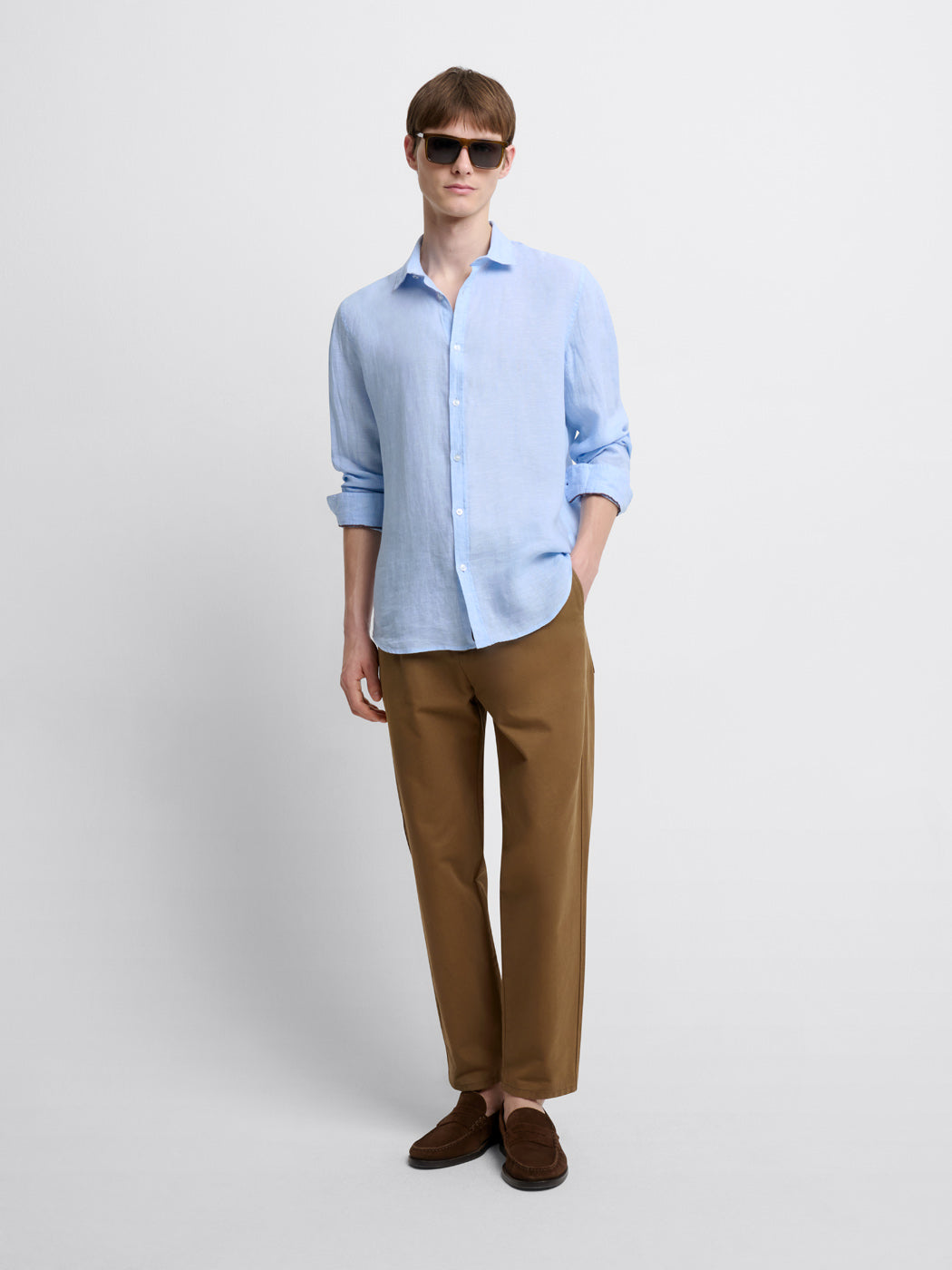 Chemise slim en lin - DEVRED 1902