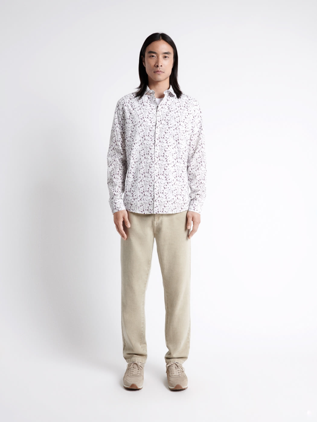 Chemise fleurie en popeline 100% coton - DEVRED 1902