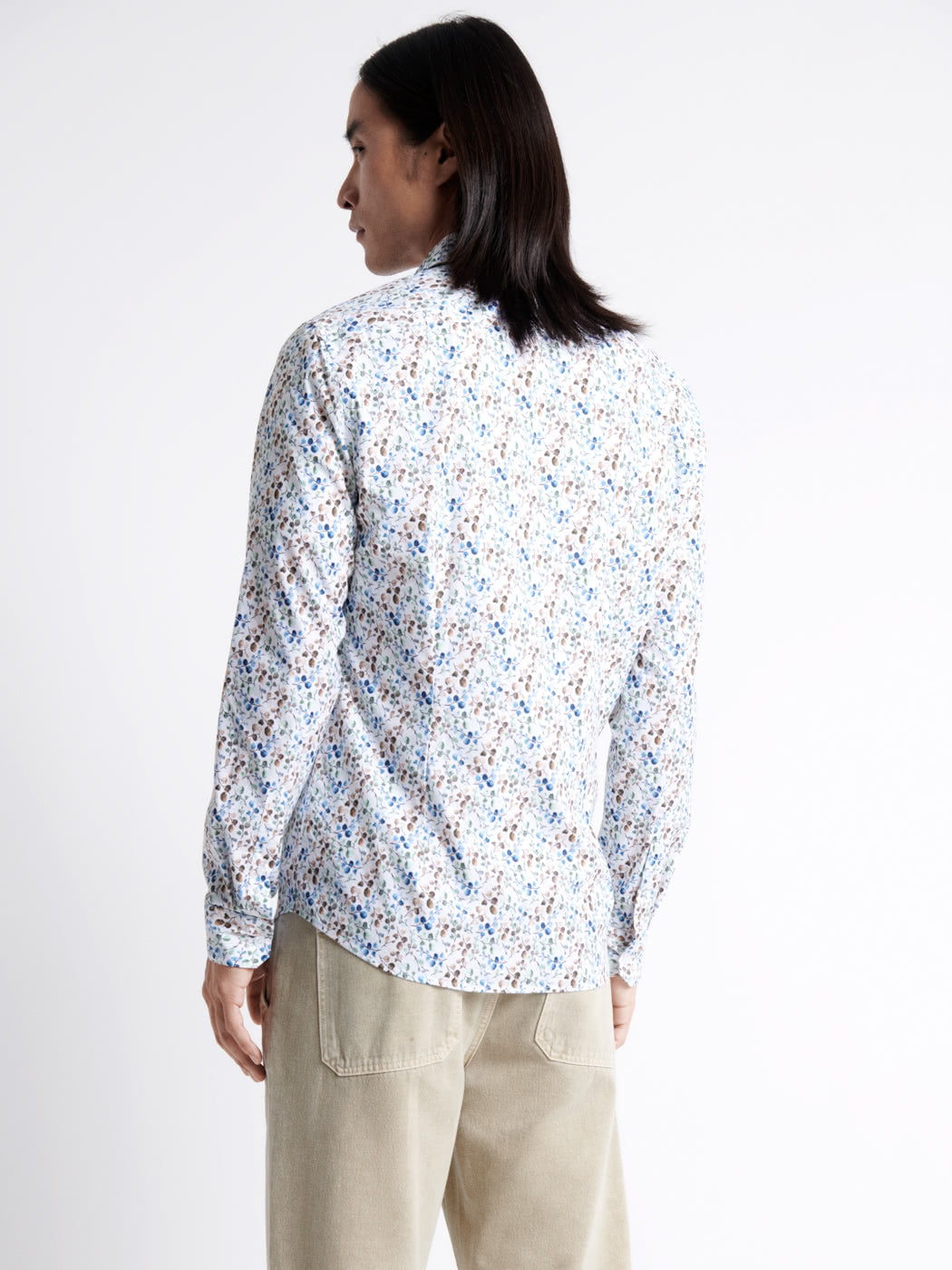 Chemise stretch fleurie en coton mélangé - DEVRED 1902