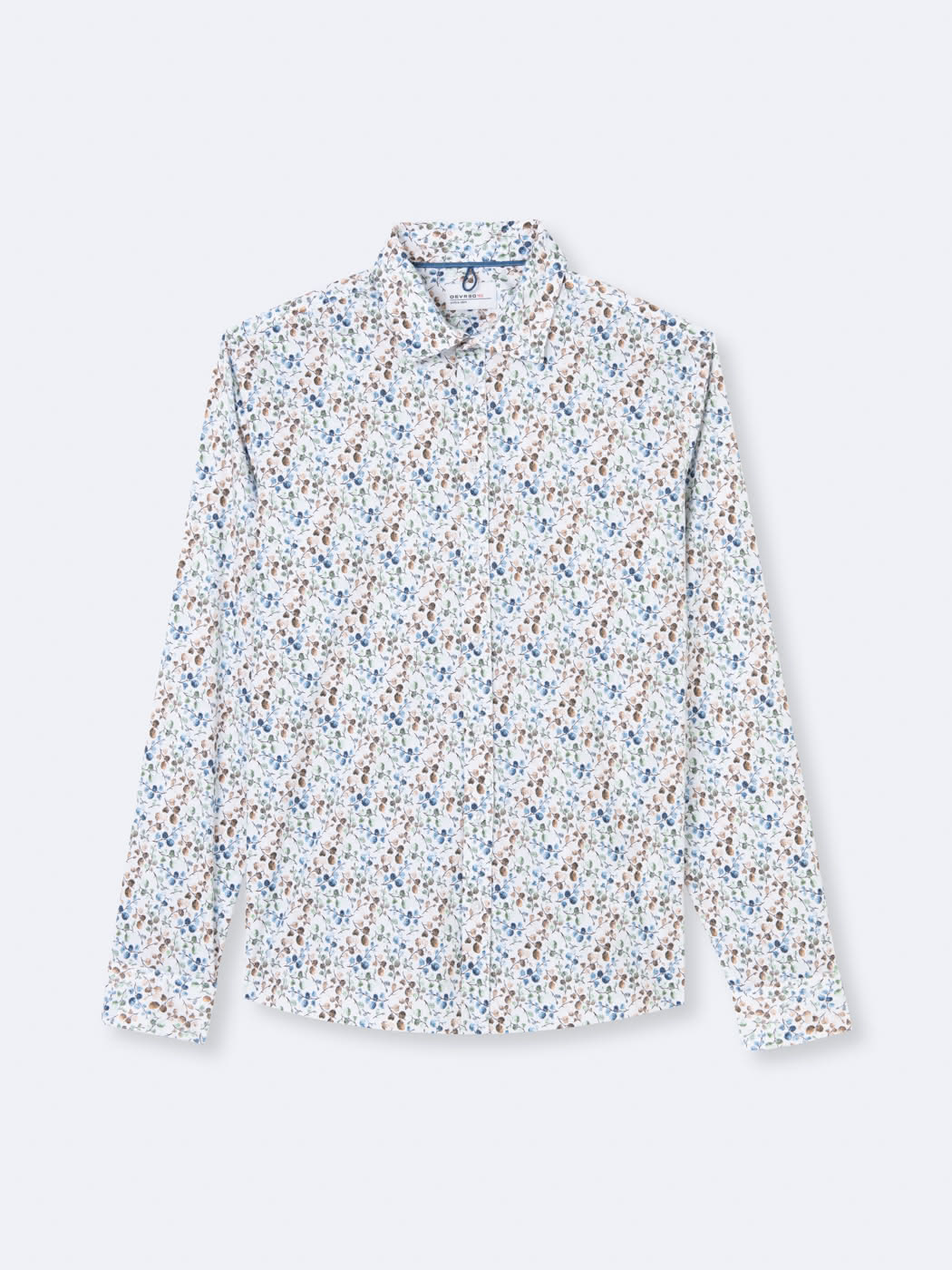 Chemise stretch fleurie en coton mélangé - DEVRED 1902