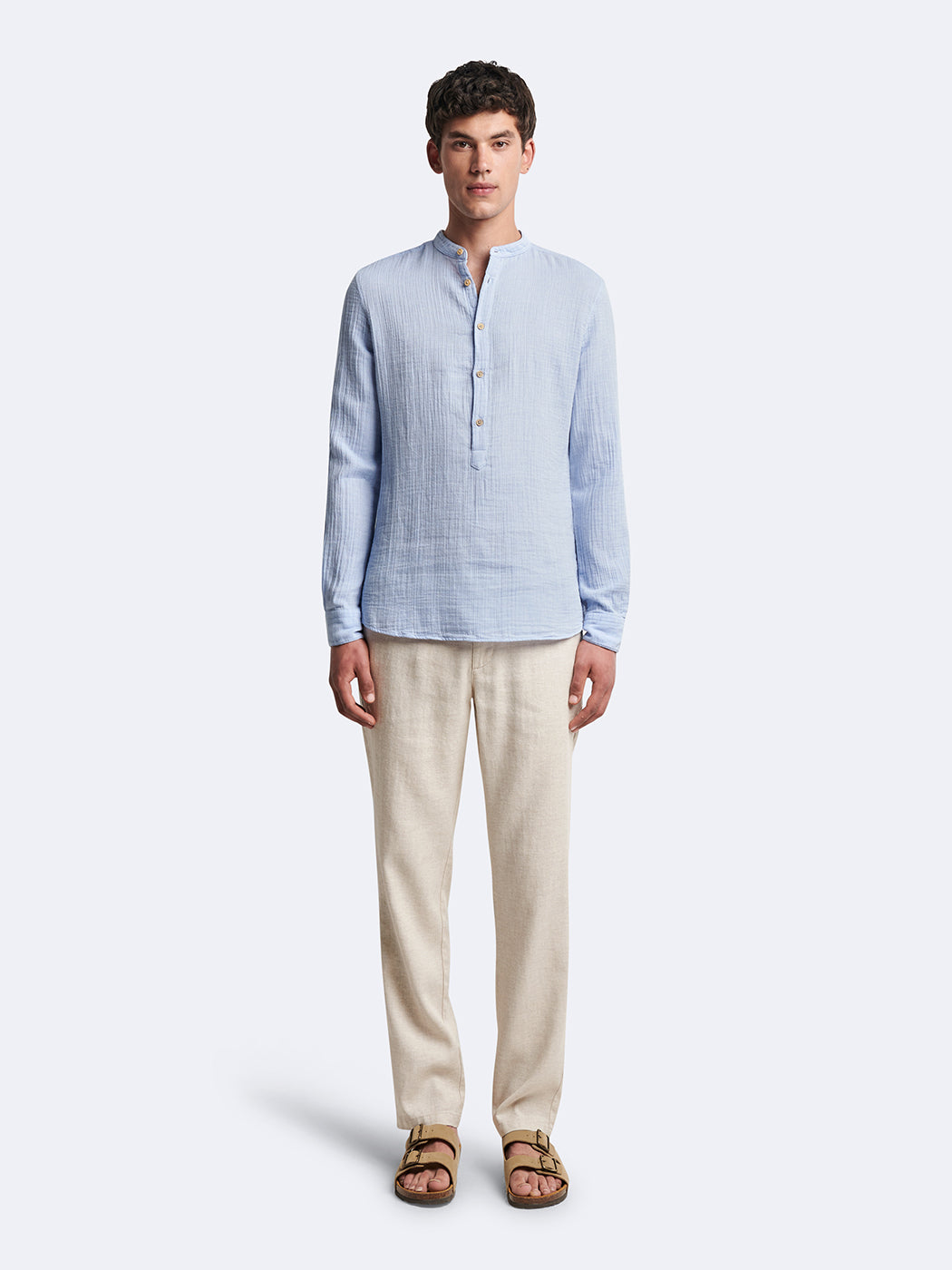 Chemise 100% coton rayée col officier - DEVRED 1902