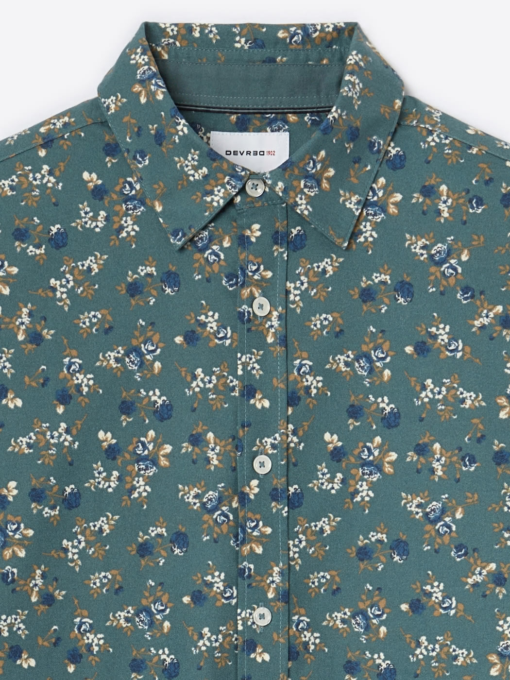 Chemise slim fleurie en coton - DEVRED 1902