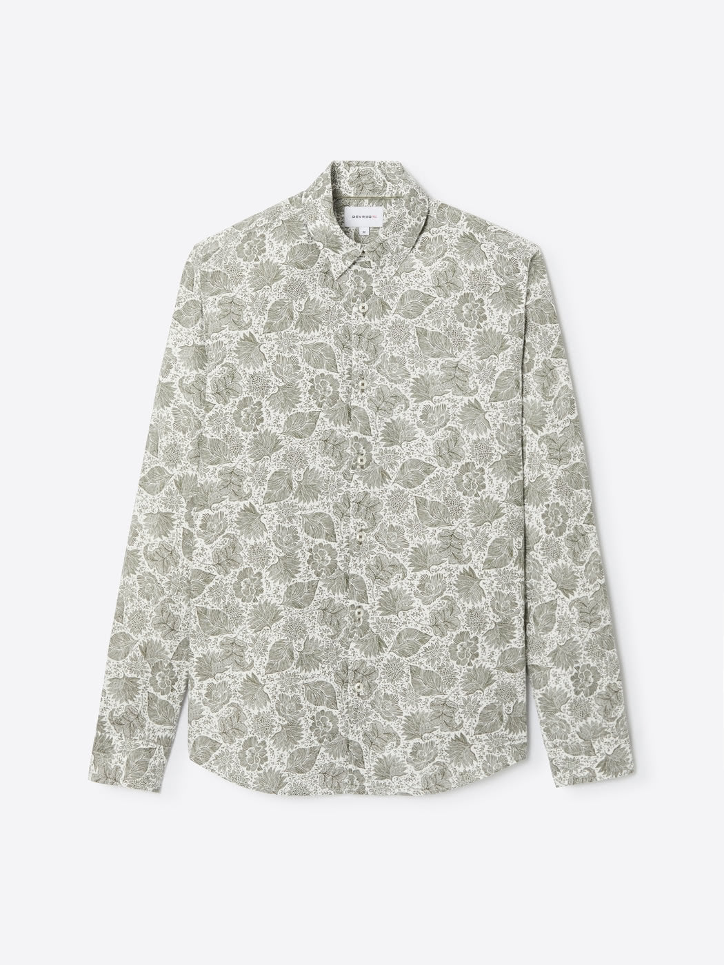 Chemise slim en coton bio fleurie - DEVRED 1902
