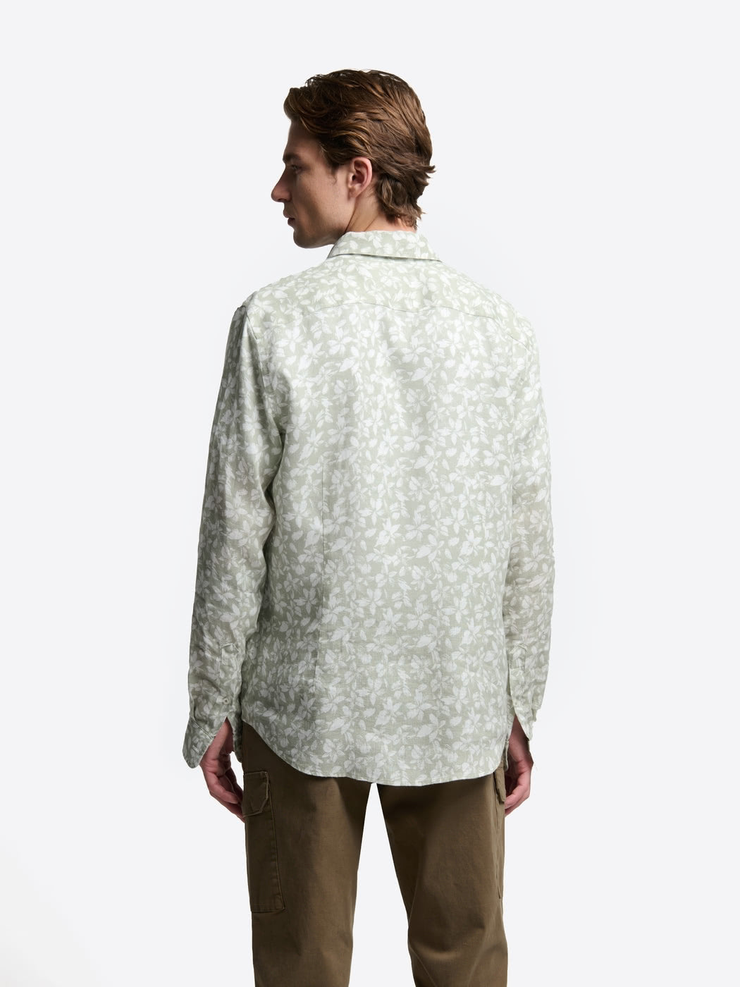 Chemise slim fleurie en lin - DEVRED 1902