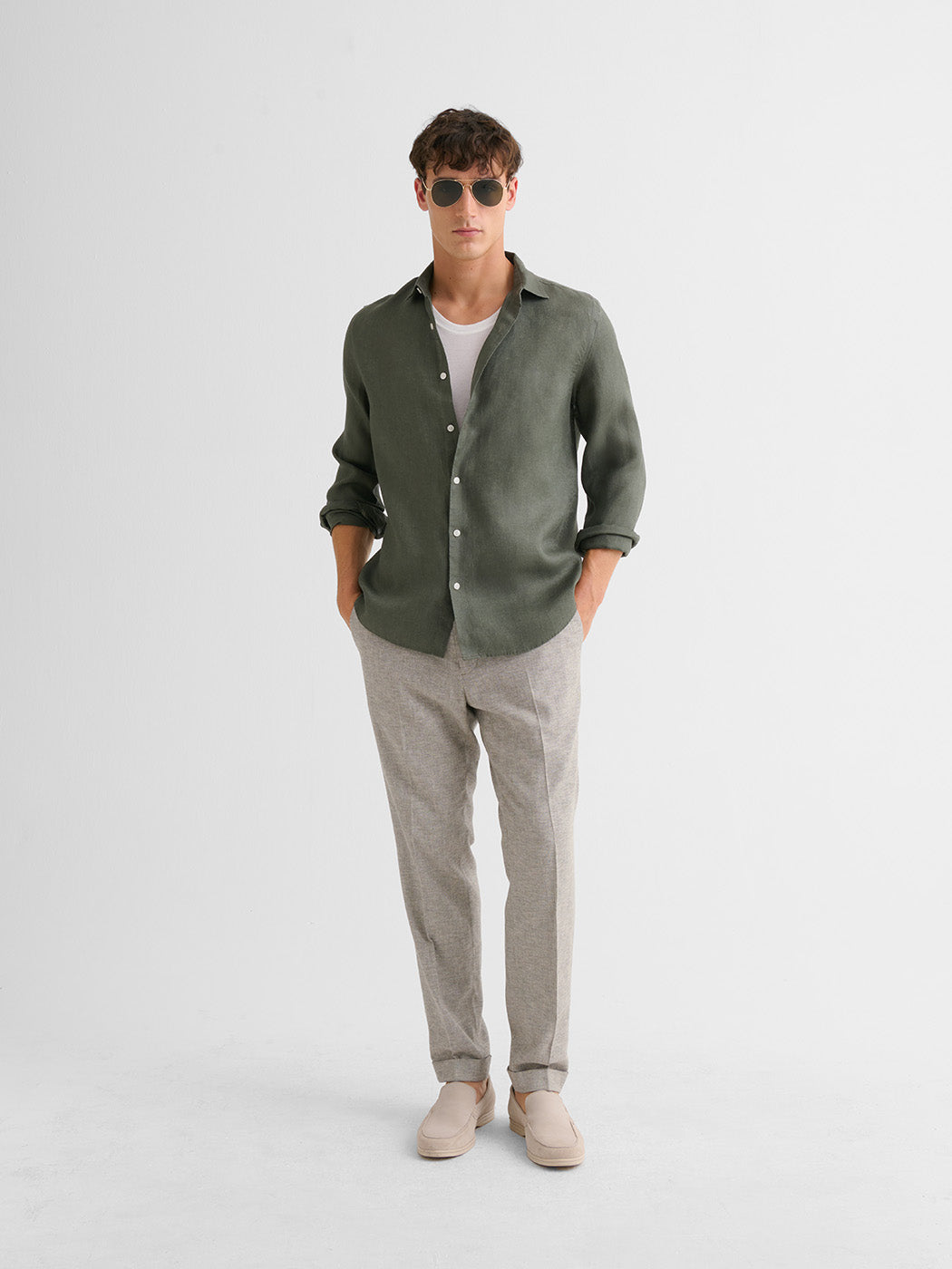 Chemise slim en lin - DEVRED 1902