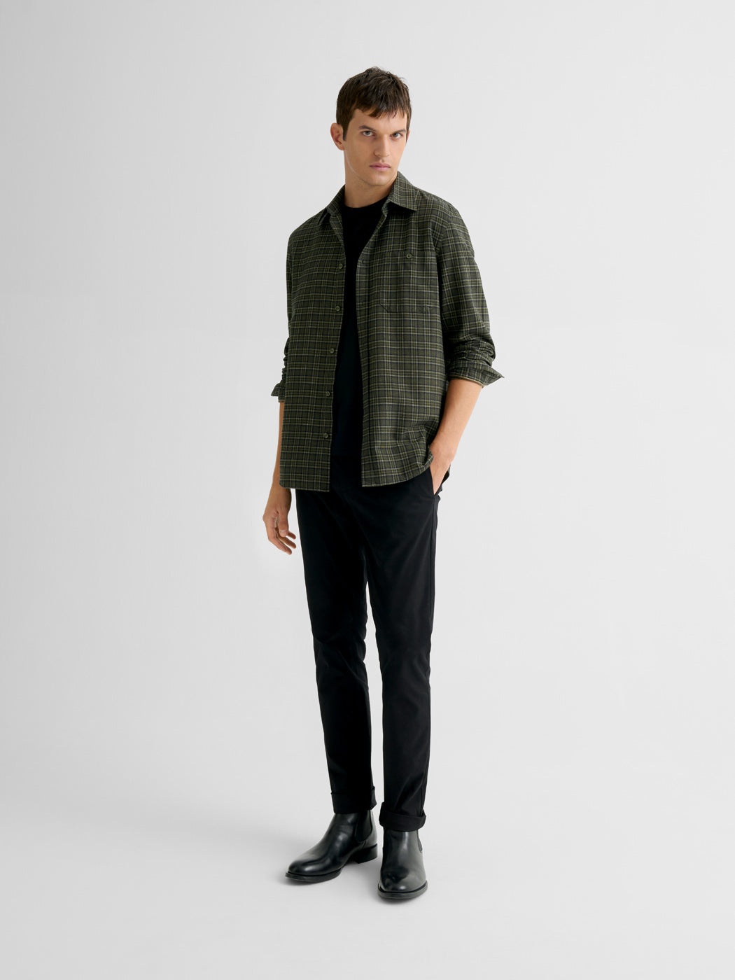 Chemise slim en coton à carreaux - DEVRED 1902