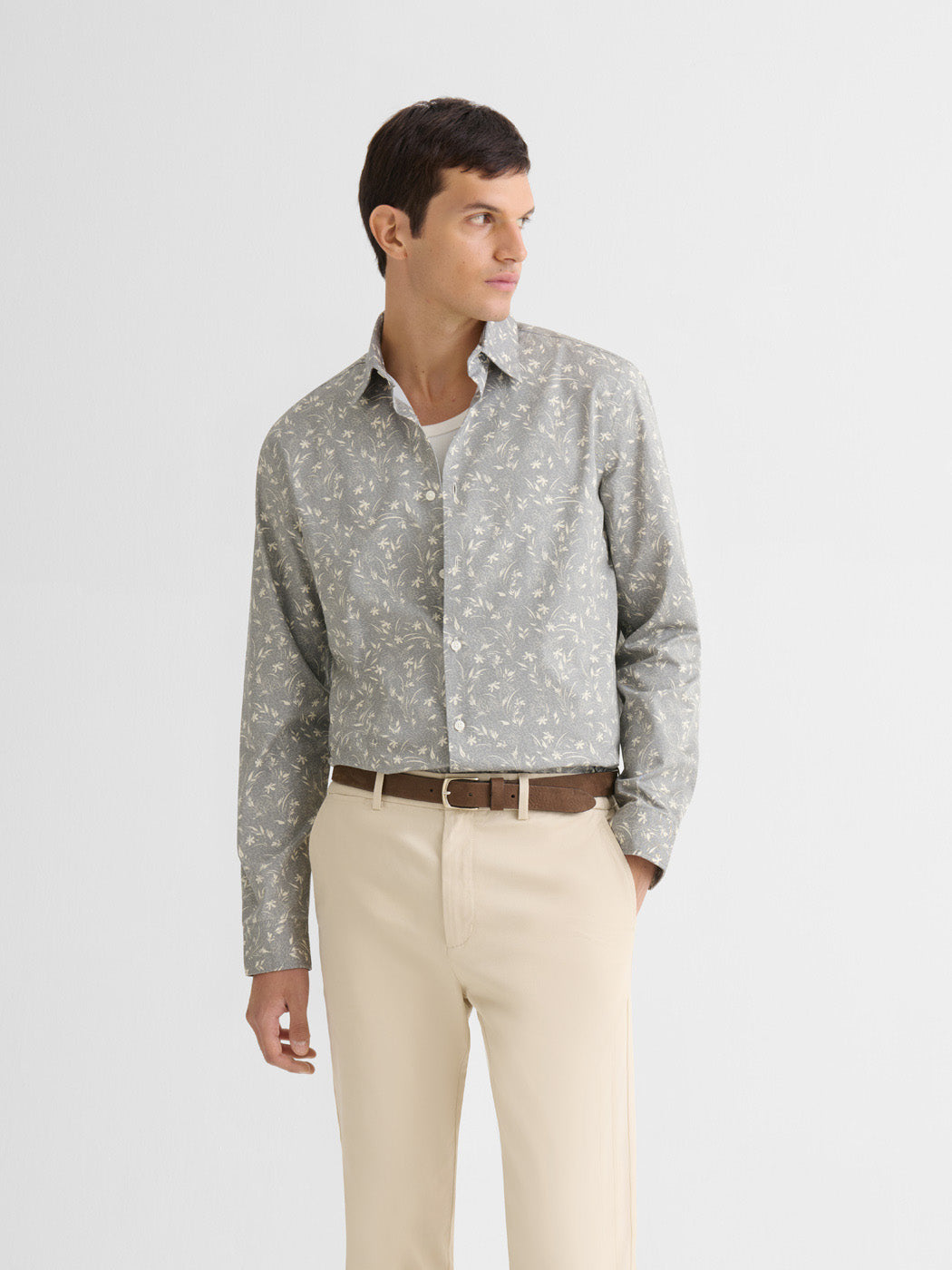 Chemise slim en coton fleurie - DEVRED 1902