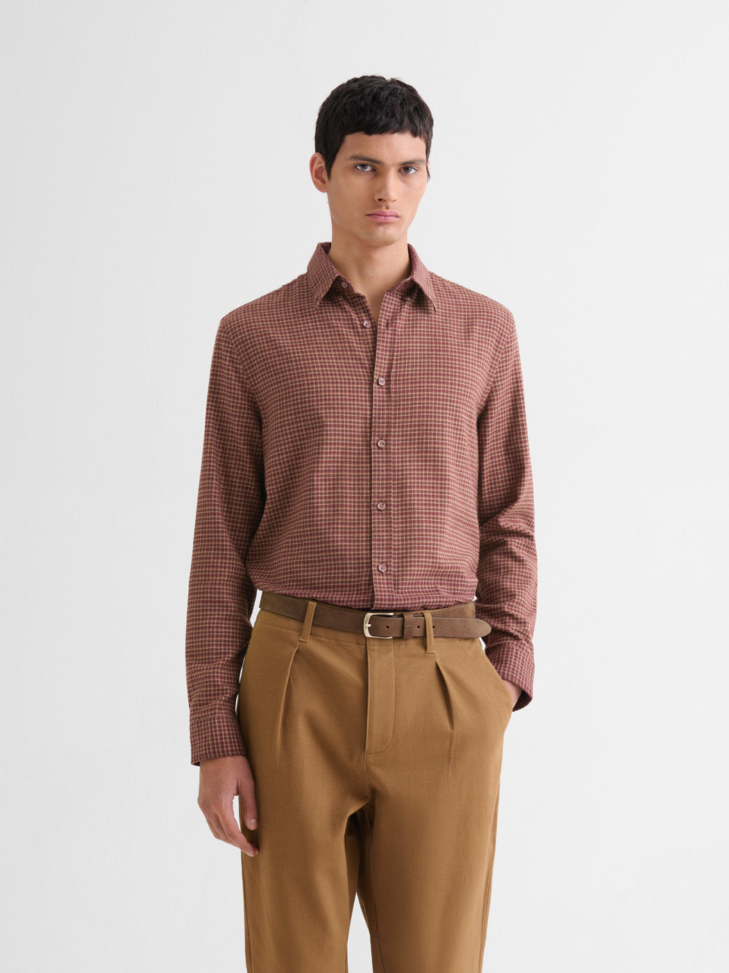Chemise slim en coton à carreaux - DEVRED 1902