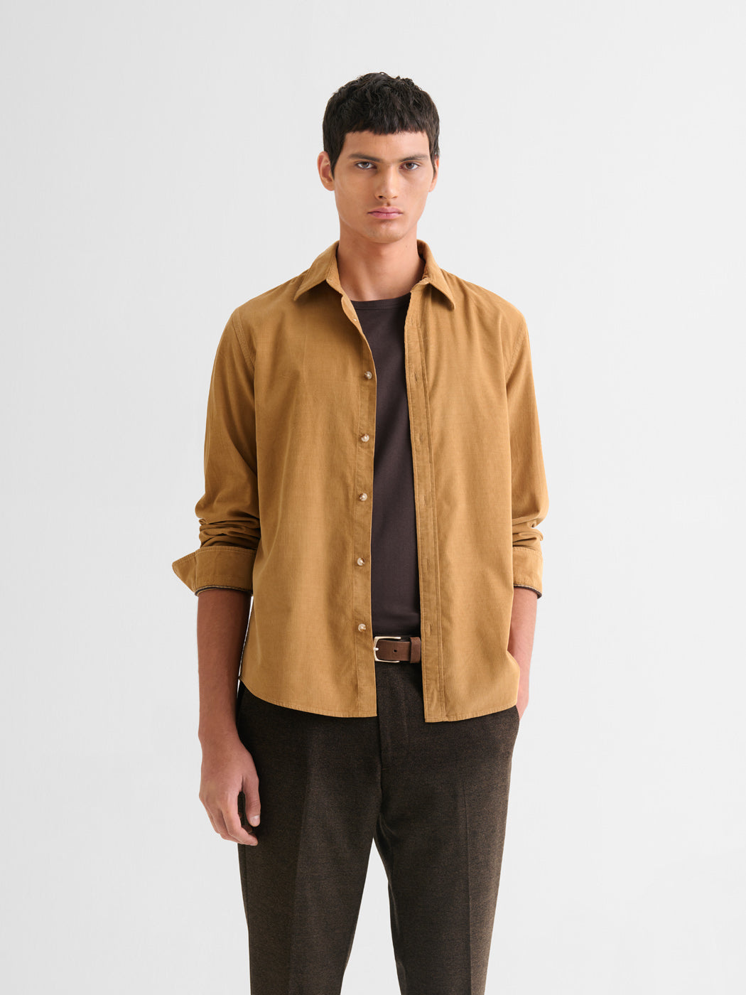Chemise slim en velours - DEVRED 1902