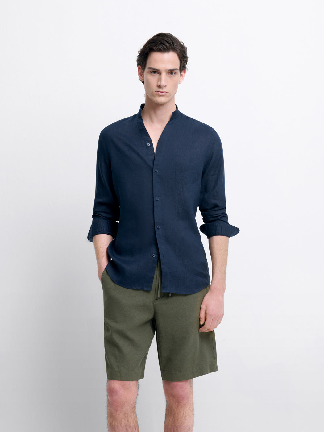 Chemise slim en lin - DEVRED 1902
