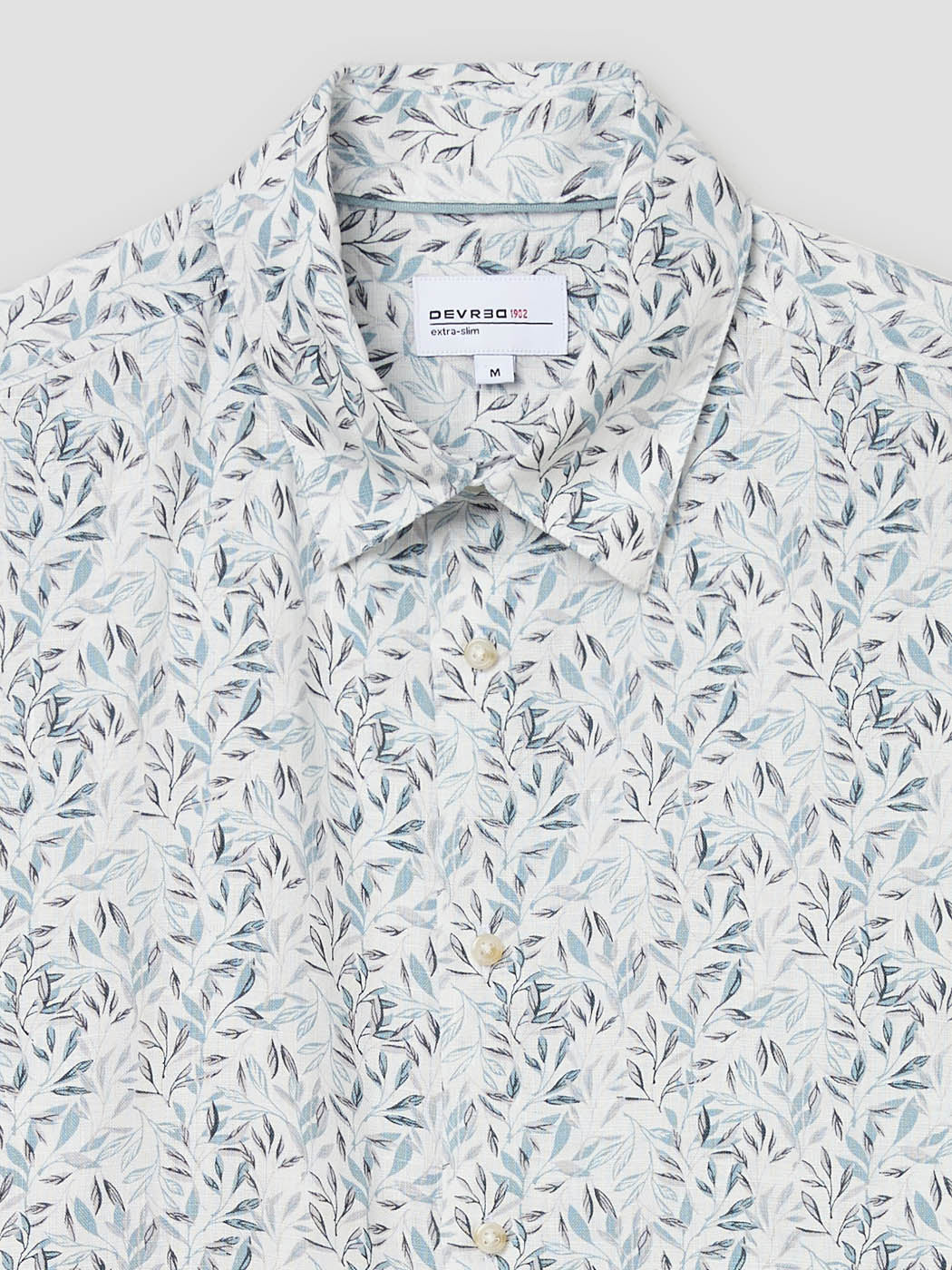 Chemise slim en lin fleurie - DEVRED 1902