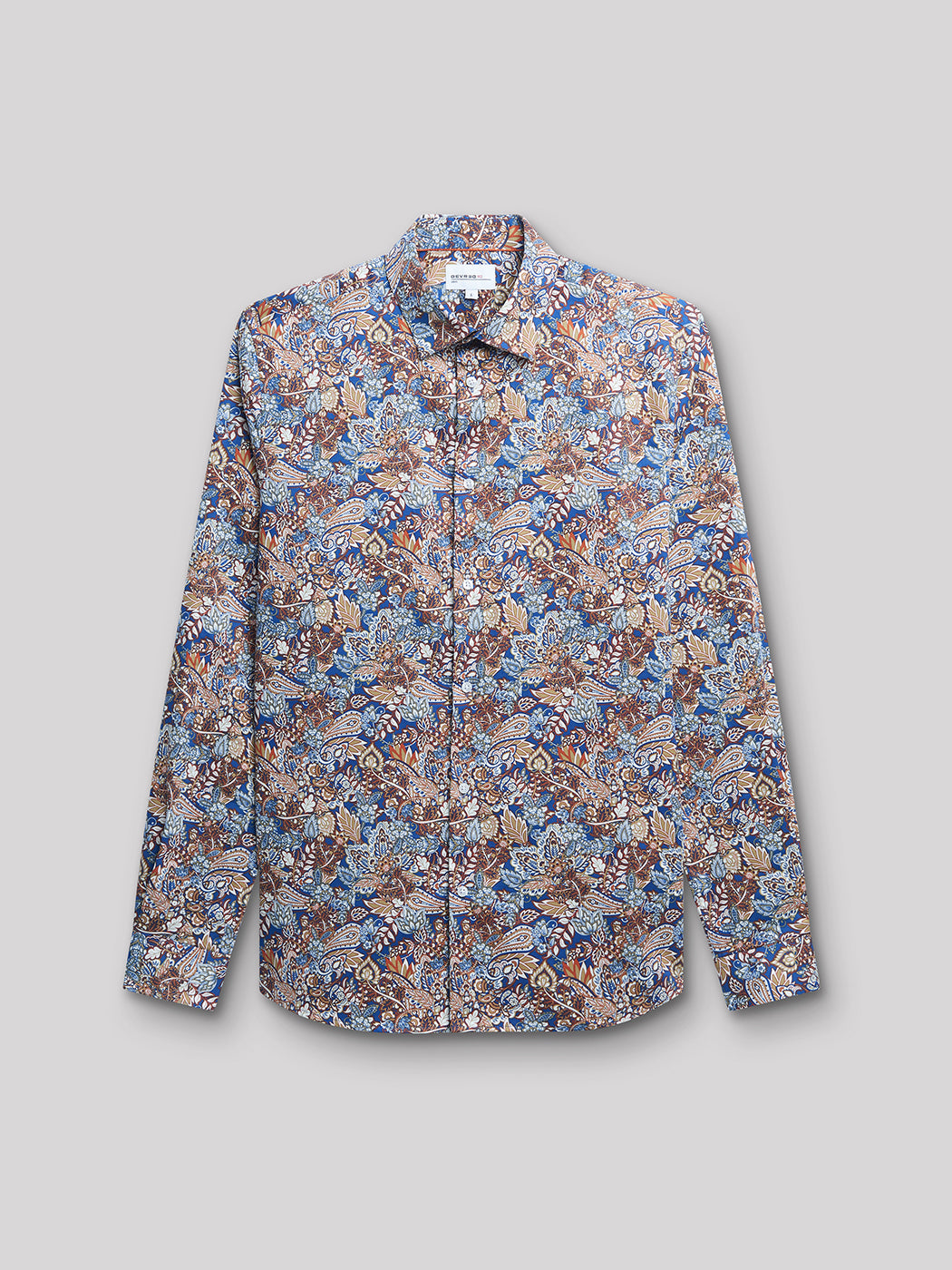 Chemise slim en satin fleurie - DEVRED 1902