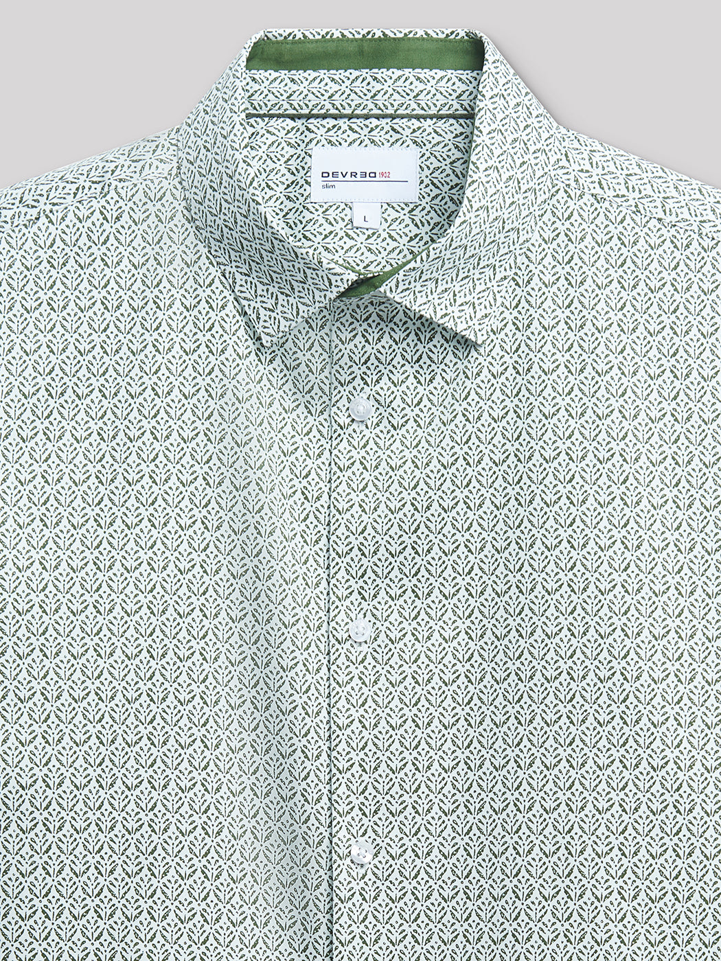 Chemise slim en satin fleurie - DEVRED 1902