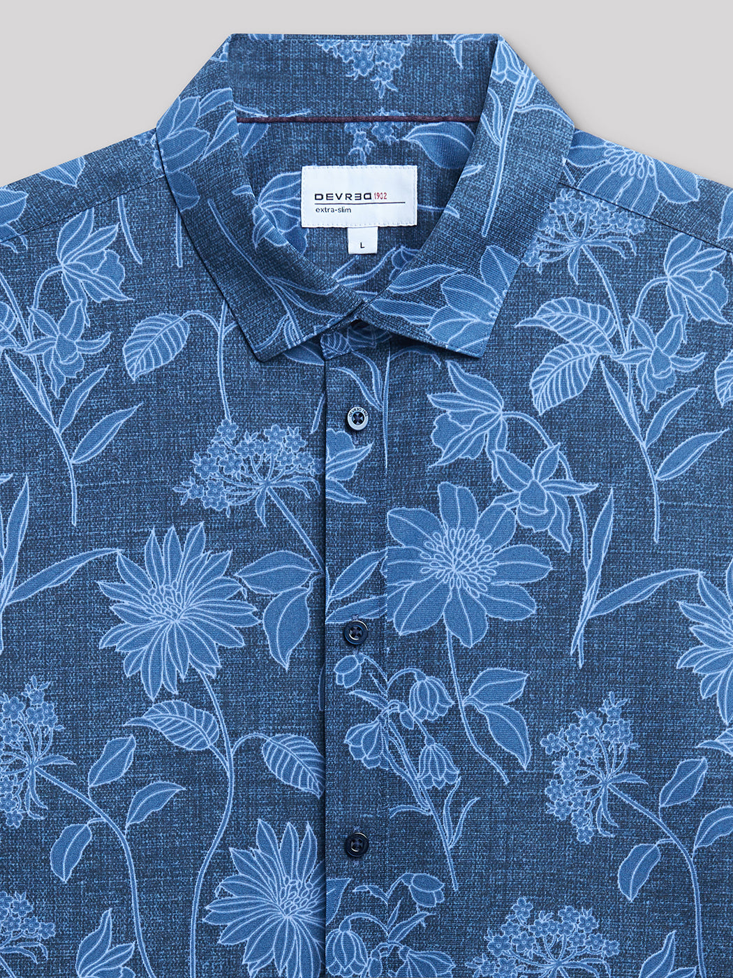 Chemise extra-slim stretch fleurie - DEVRED 1902