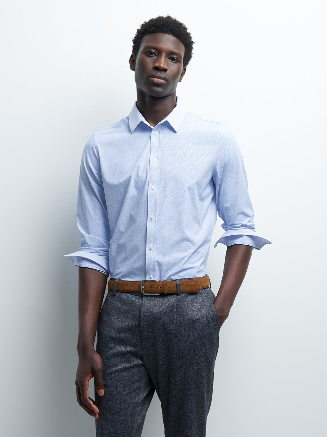 Chemise extra-slim unie - DEVRED 1902