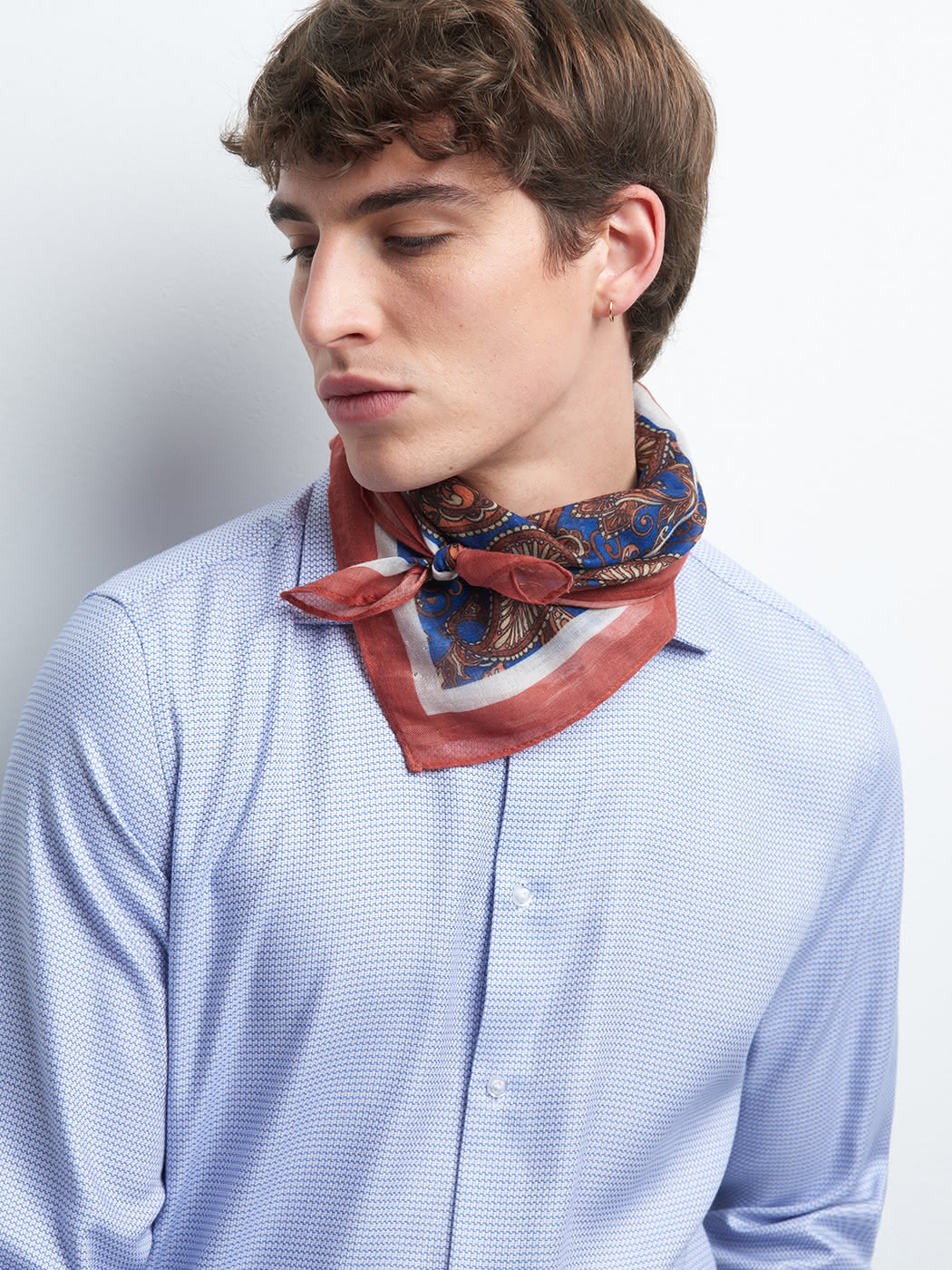 Chemise slim en jacquard faux uni - DEVRED 1902