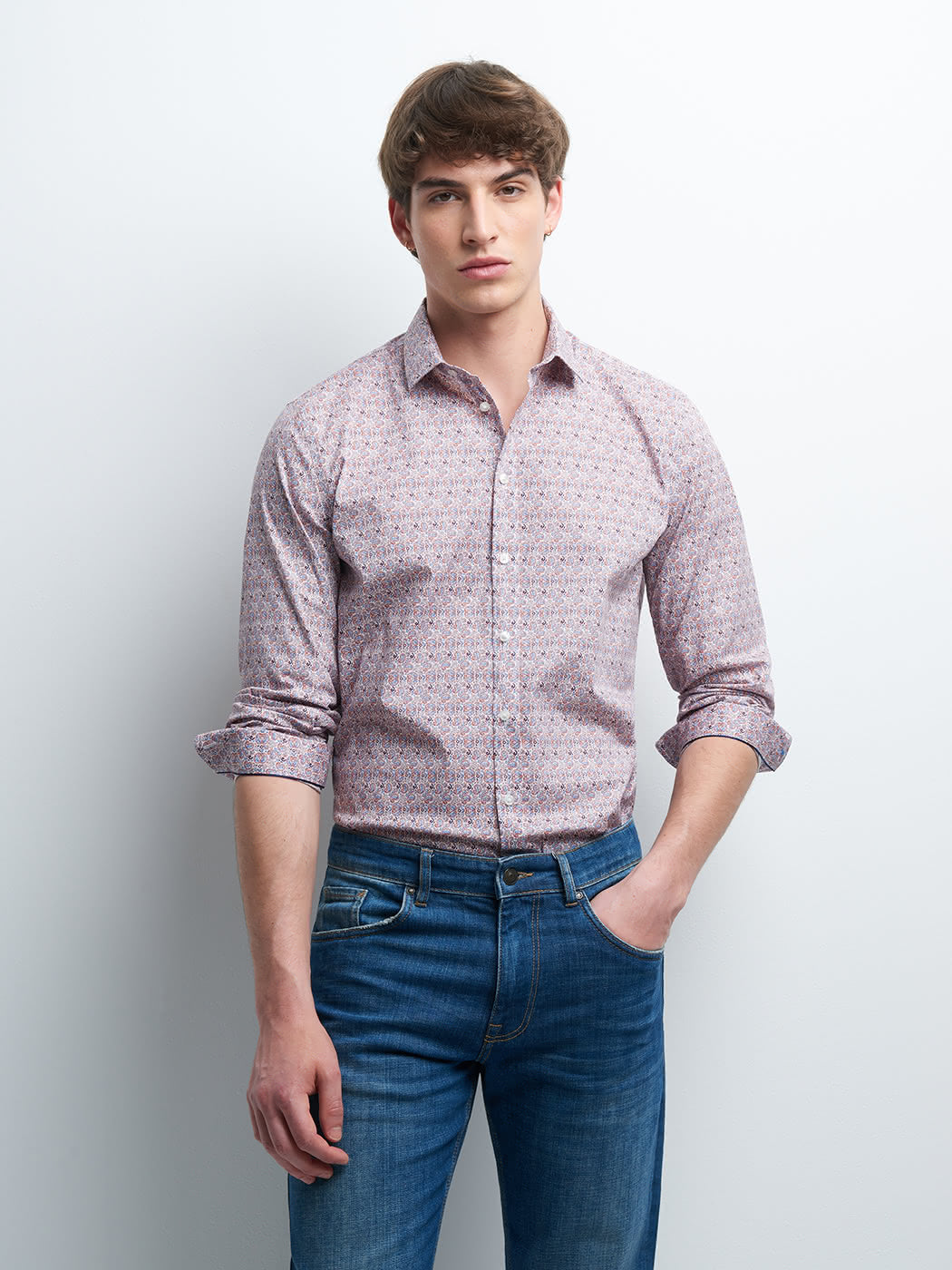 Chemise extra-slim stretch fantaisie - DEVRED 1902