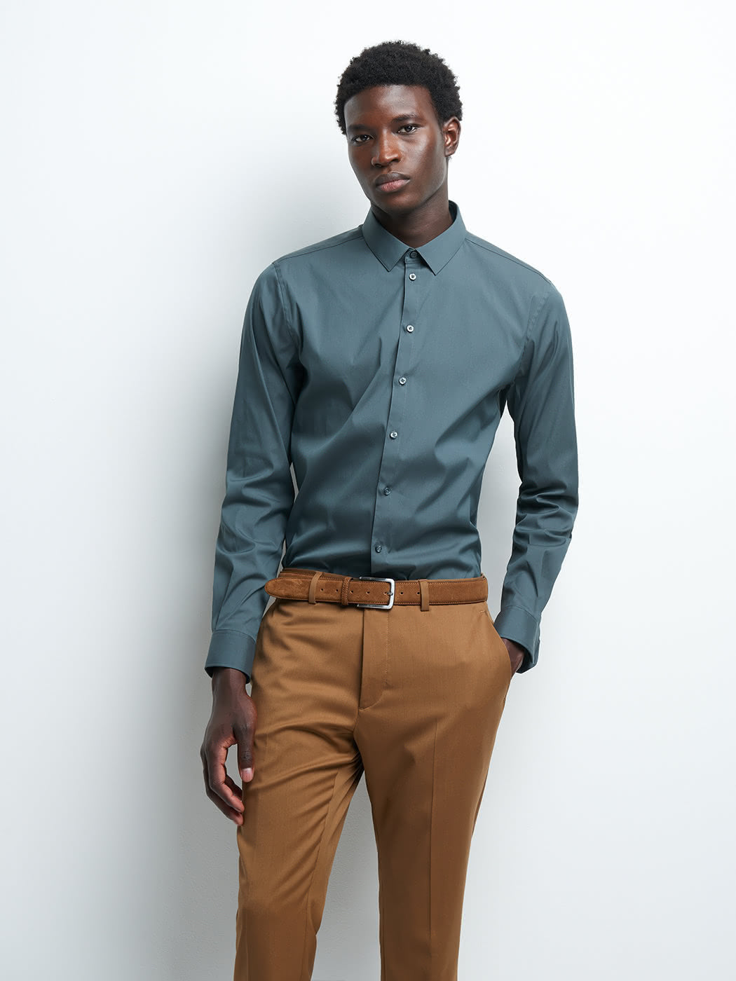 Chemise extra-slim unie - DEVRED 1902