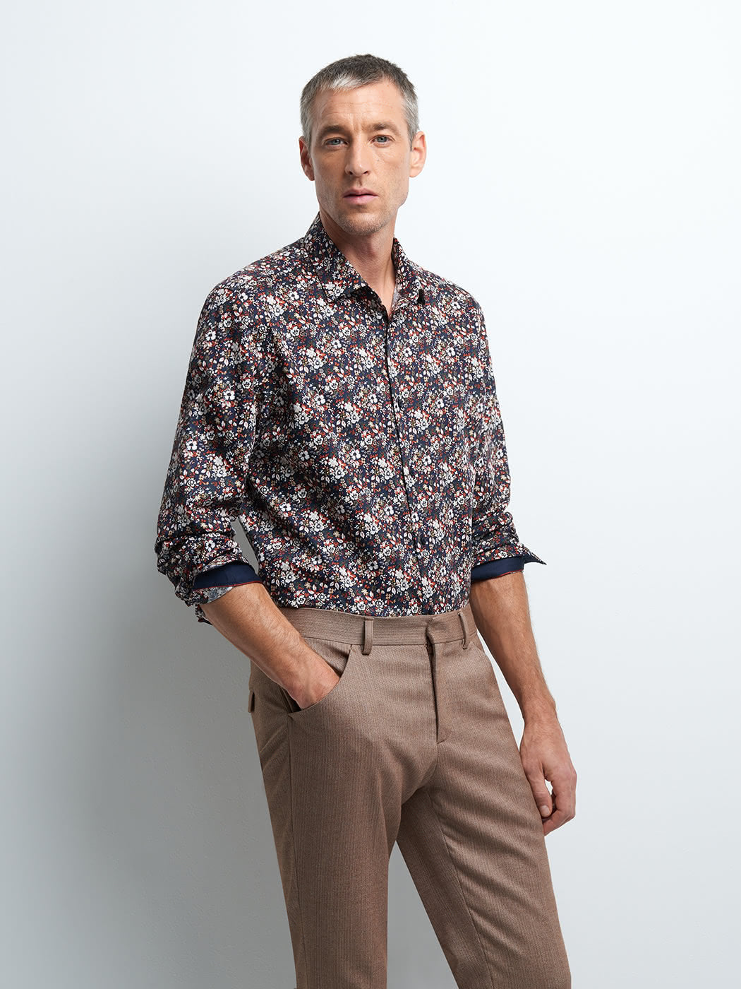 Chemise slim fleurie - DEVRED 1902