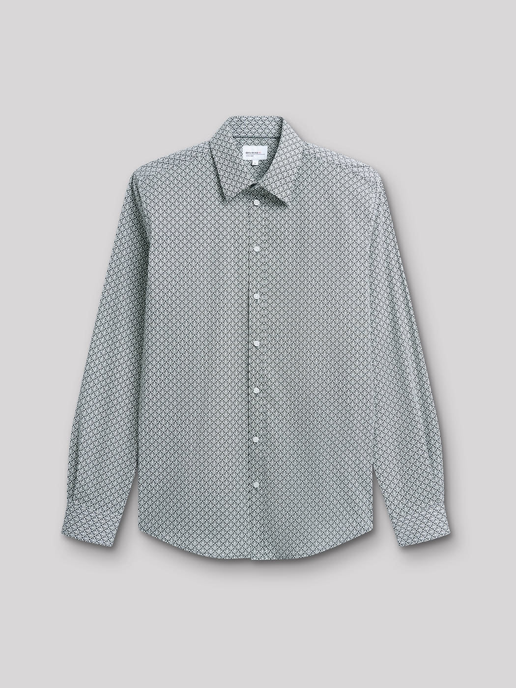 Chemise extra-slim stretch géométrique - DEVRED 1902