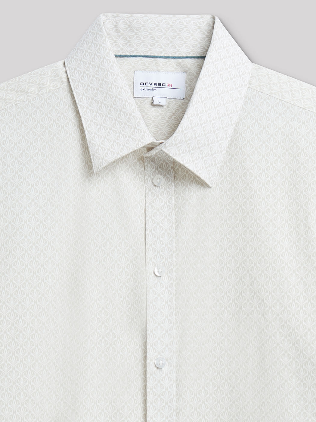 Chemise extra-slim stretch géométrique - DEVRED 1902