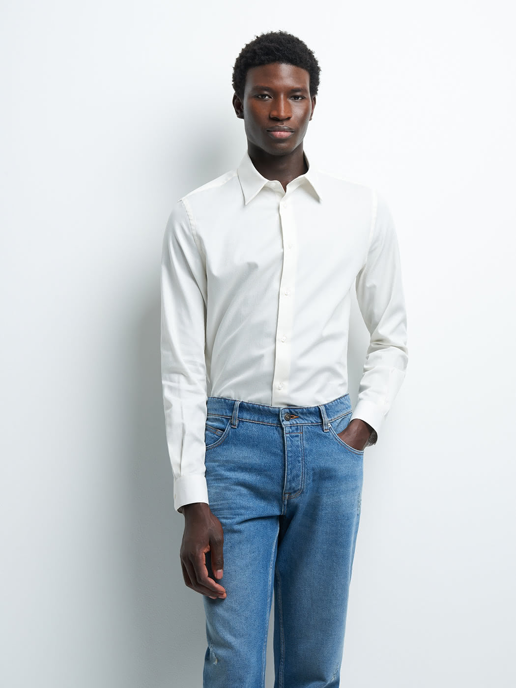 Chemise slim faux uni - DEVRED 1902