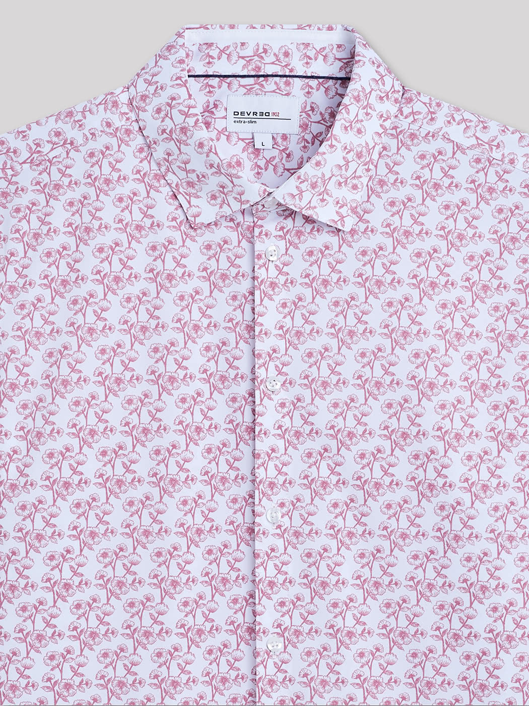Chemise extra-slim stretch fleurie - DEVRED 1902