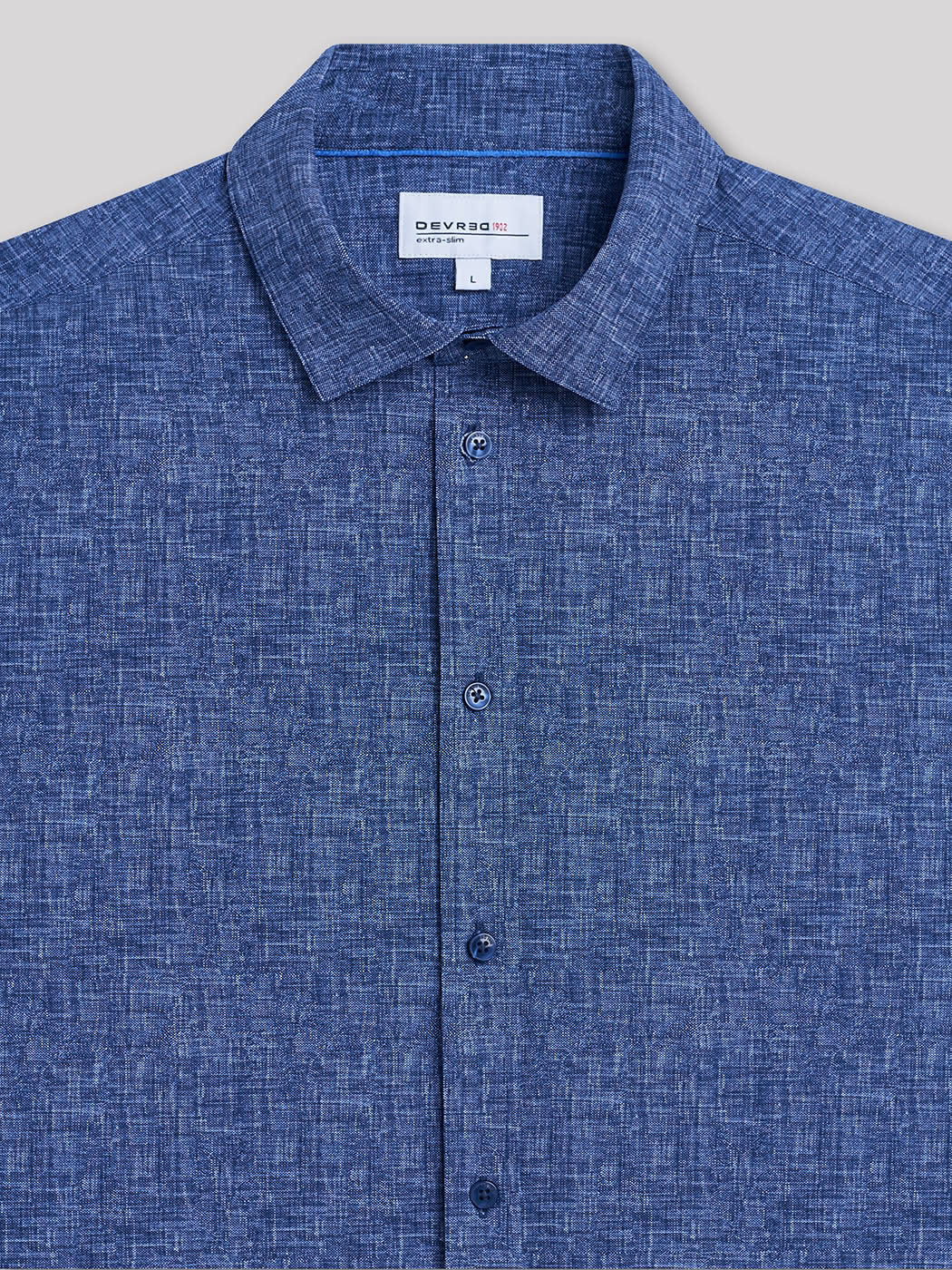 Chemise extra-slim stretch faux uni - DEVRED 1902