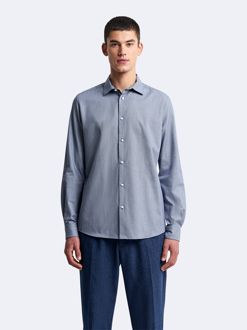 Chemise slim faux uni - DEVRED 1902