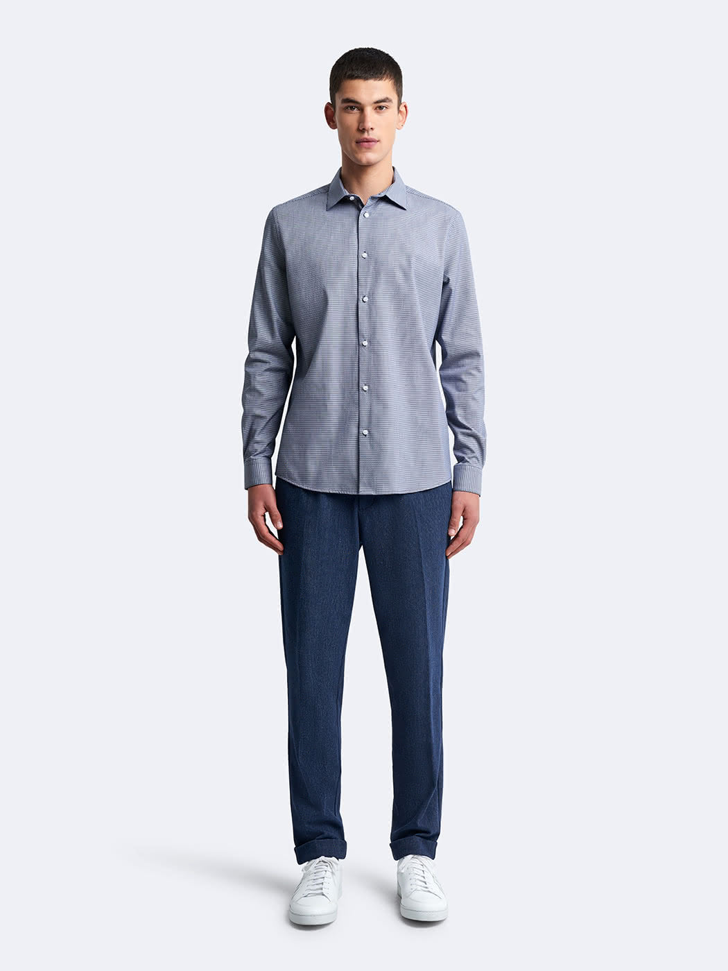 Chemise slim faux uni - DEVRED 1902