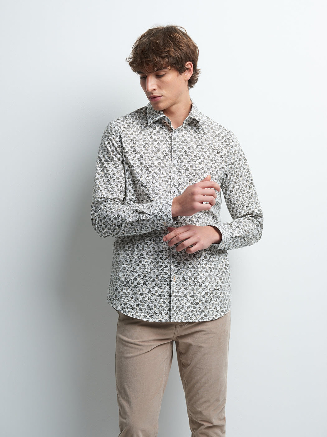 Chemise slim en coton imprimée - DEVRED 1902
